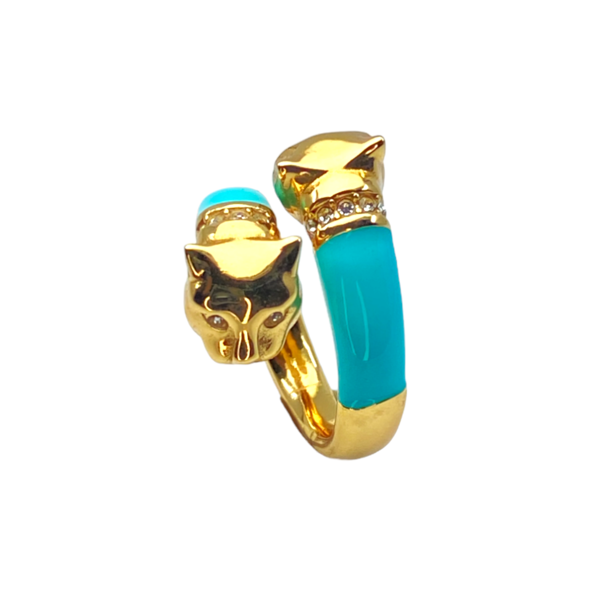PANTHER RING CONTRARIE' TURQUOISE