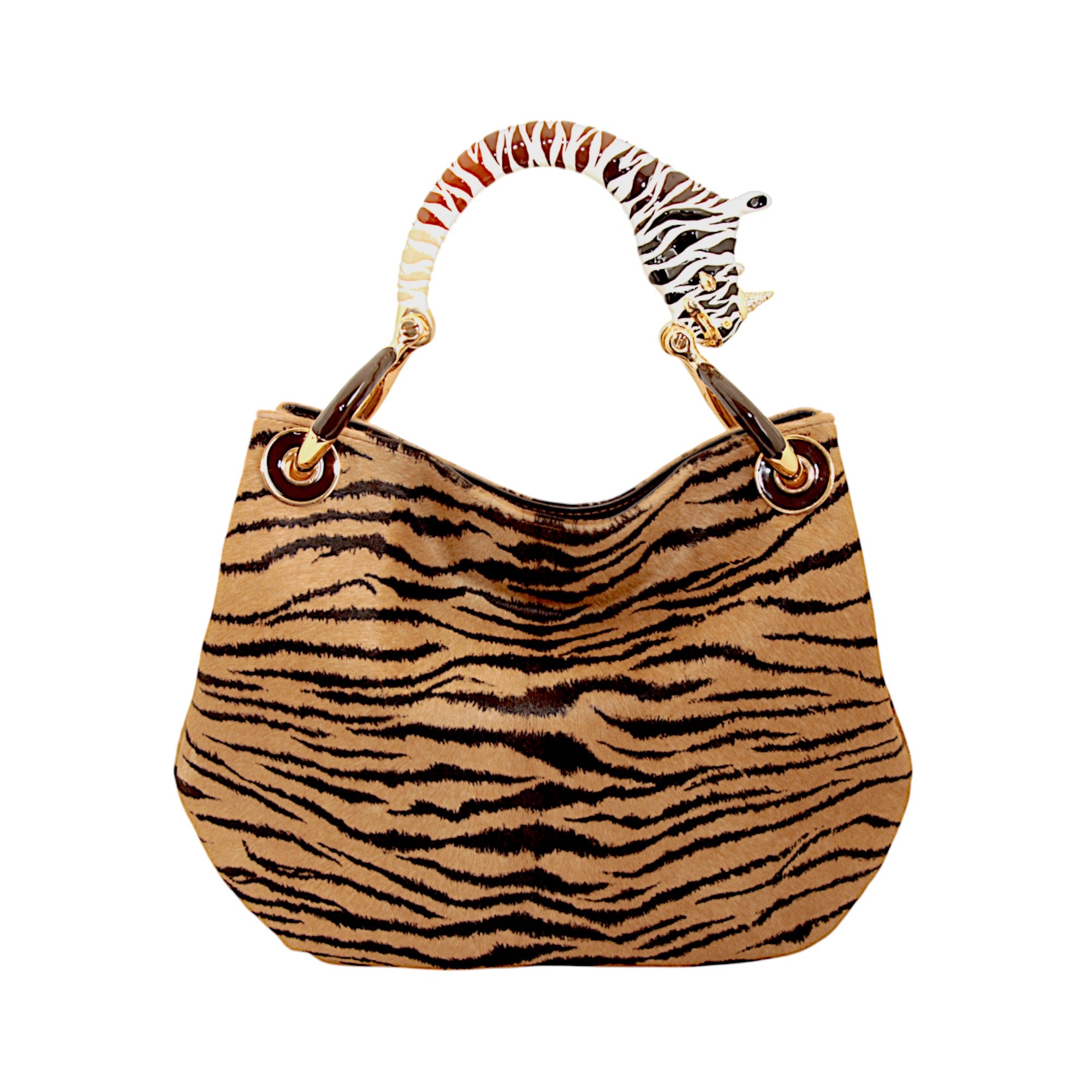 RHINO SMALL HANDBAG IN PONY-EFFECT LEATHER