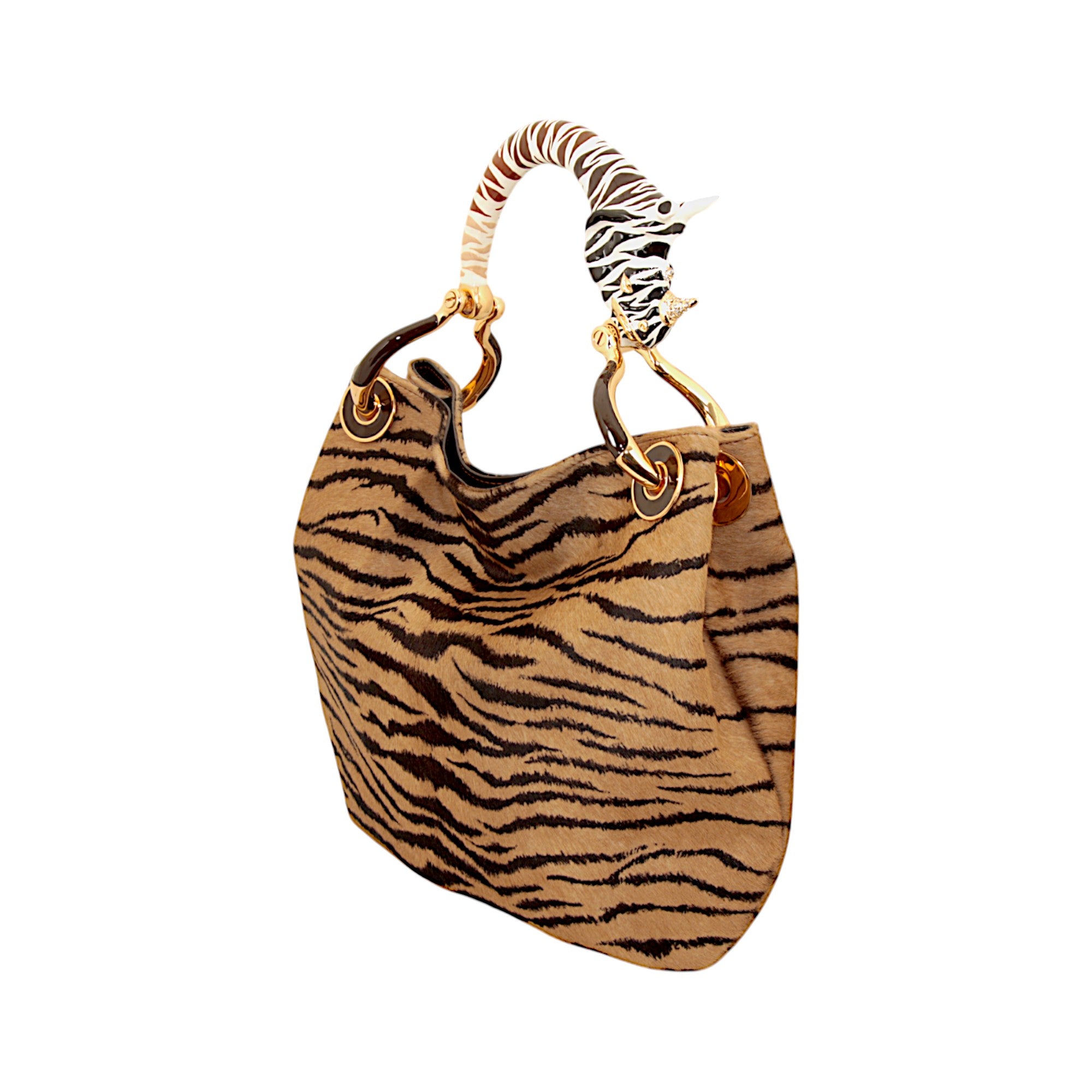 RHINO SMALL HANDBAG IN PONY-EFFECT LEATHER