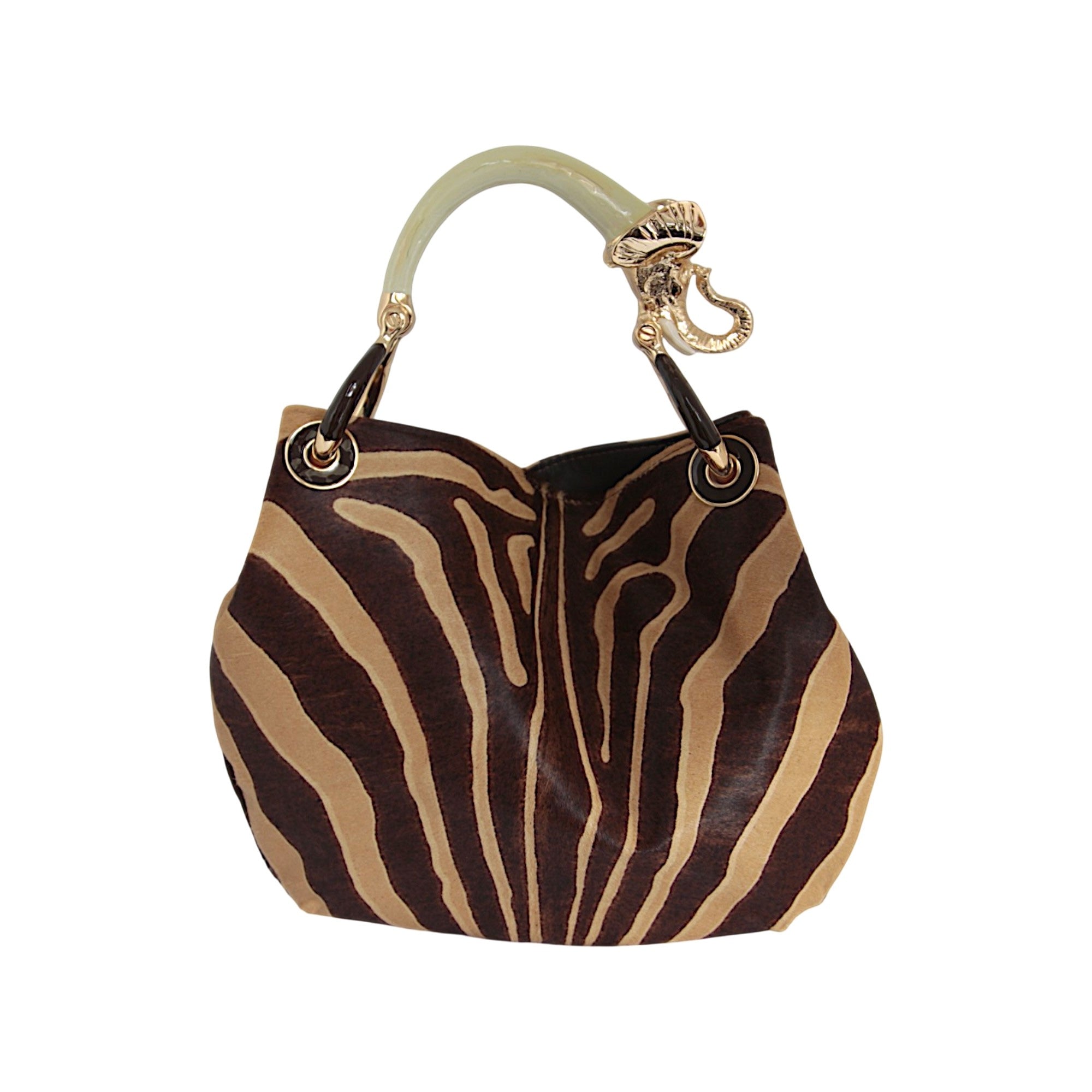 ELEPHANTMEDIUM HANDBAG IN PONY-EFFECT LEATHER