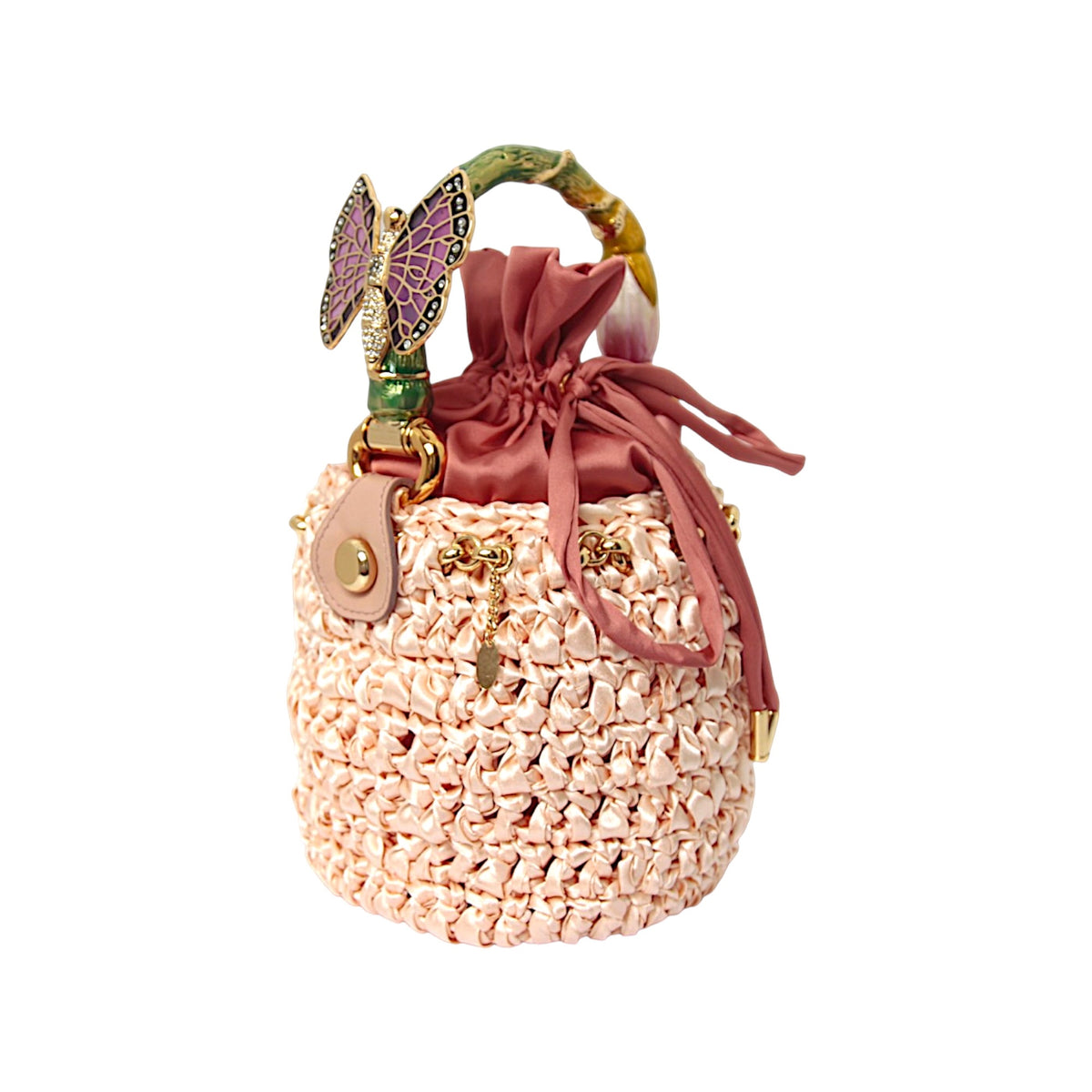 Butterfly Bucket Bag – Blush Pink