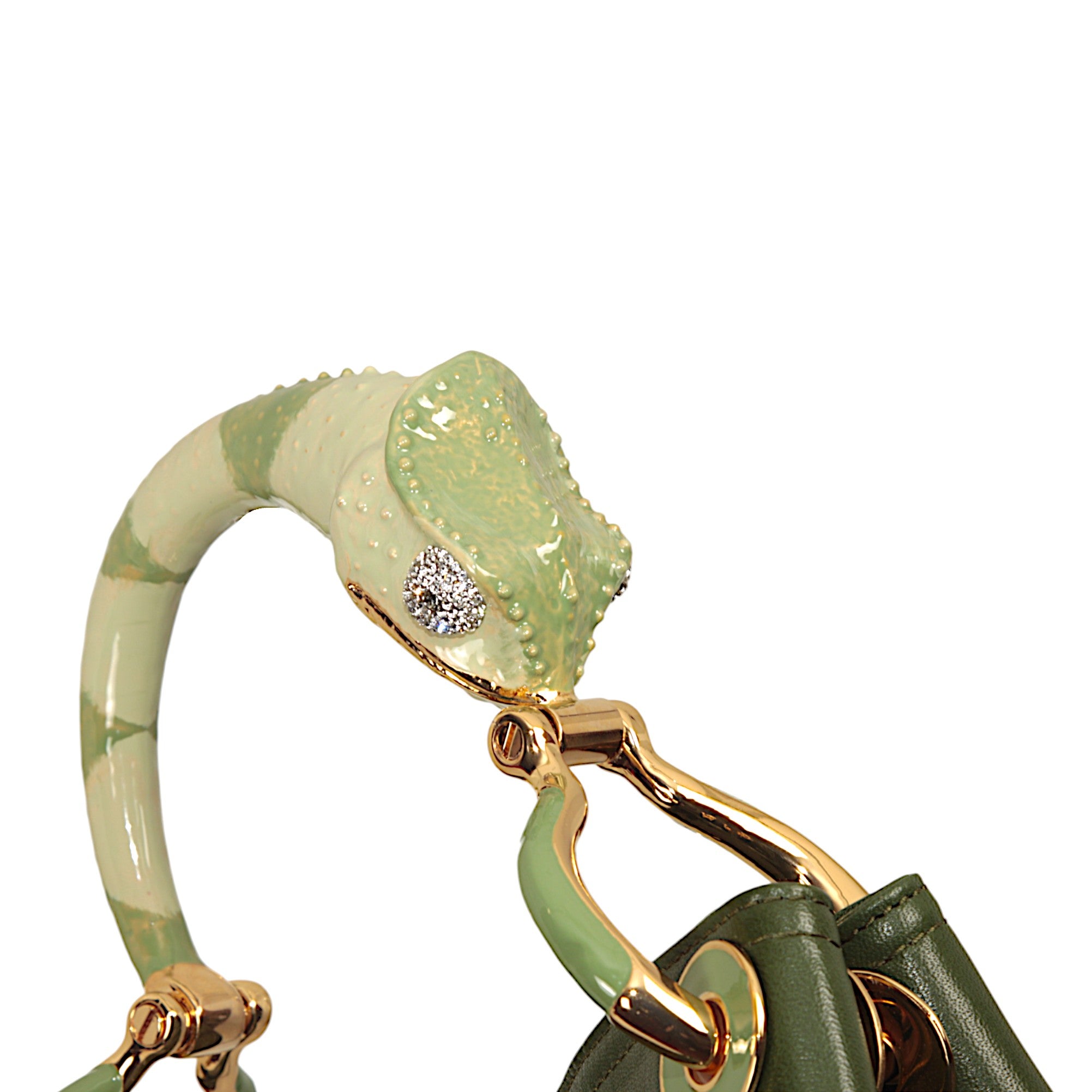 CHAMELEON SMALL BAG WITH GREEN NAPPA LEATHER