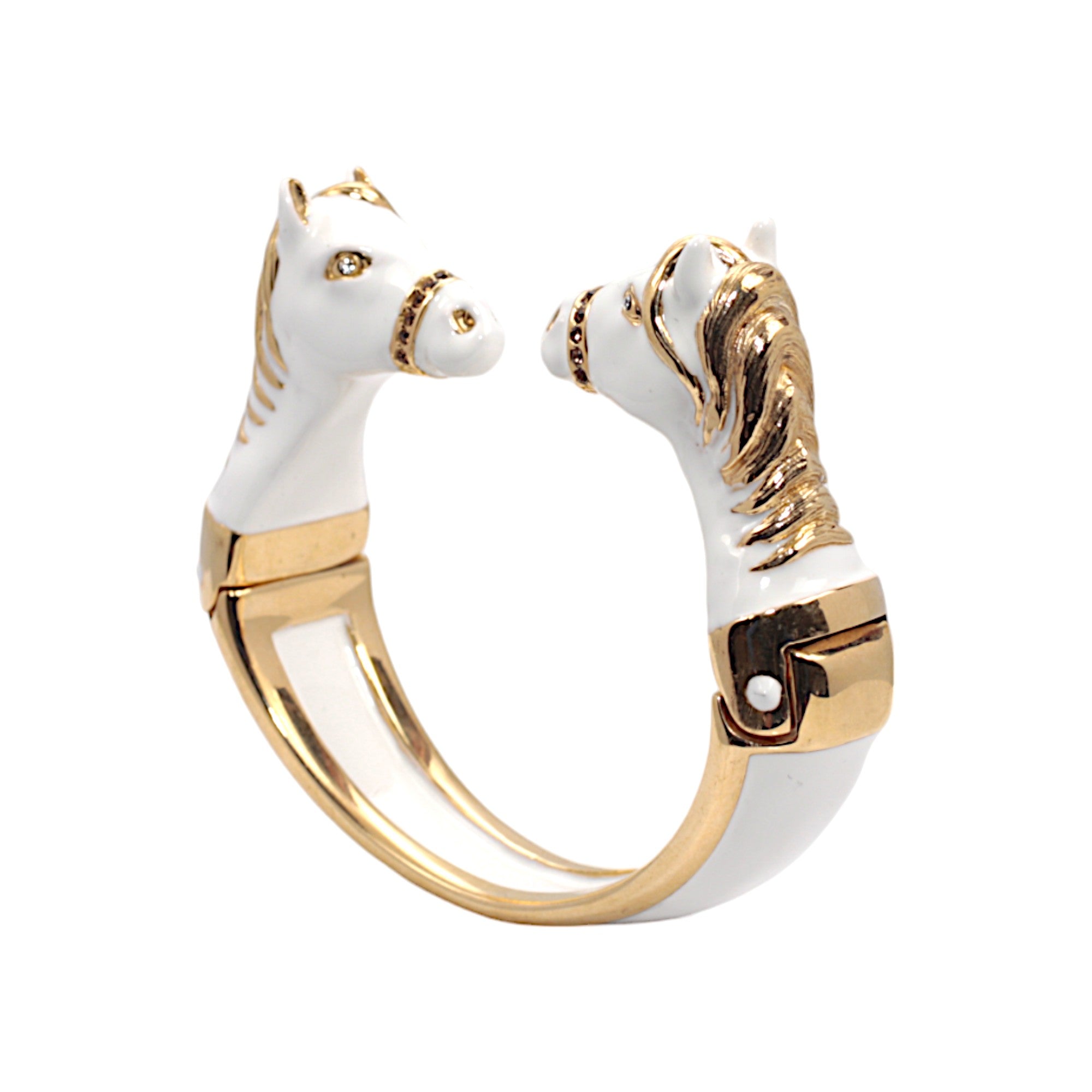 BRACCIALE CAVALLO BIANCO DUE TESTE - EDIZIONE MAXI