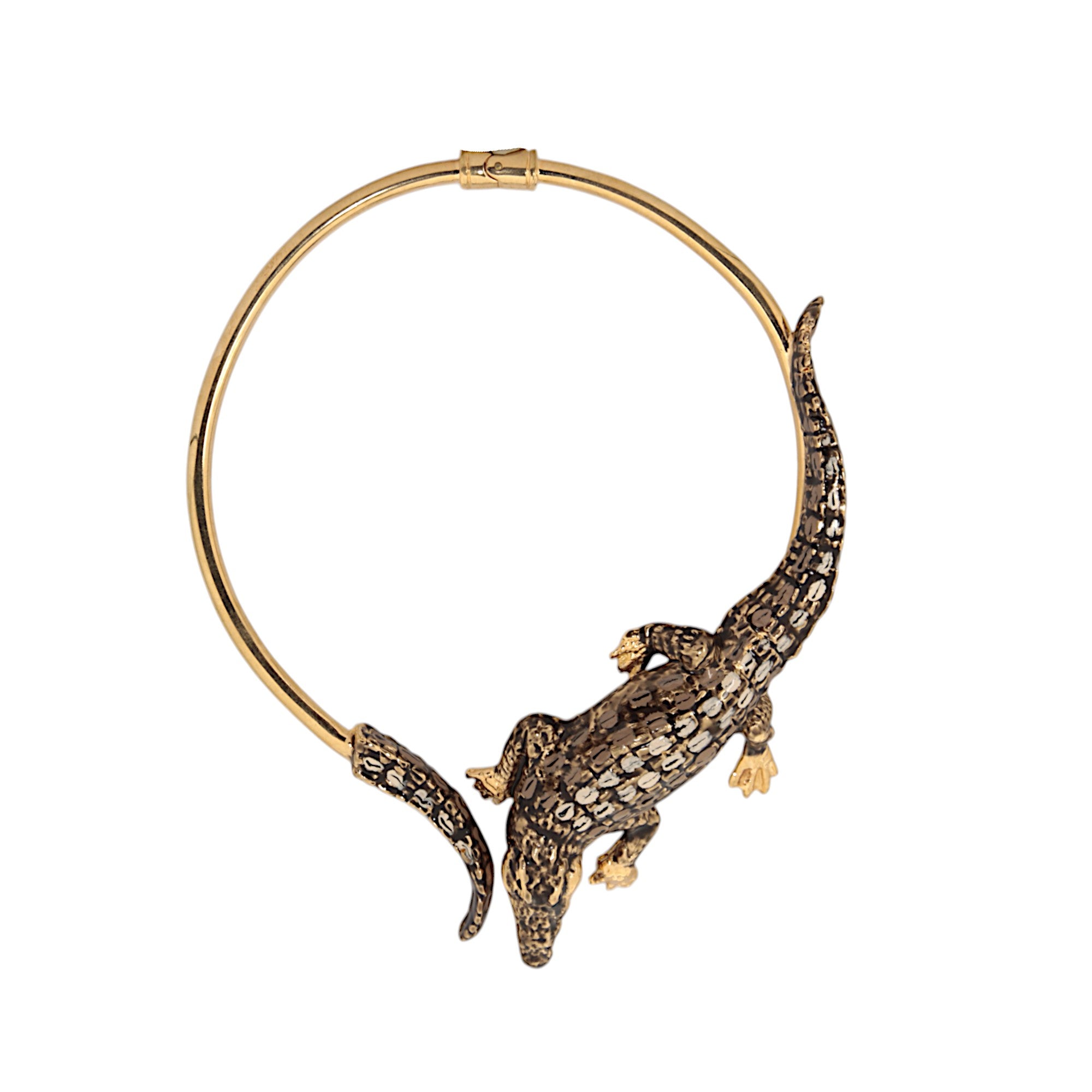 COLLANA IN COCCODRILLO A CORPO INTERO