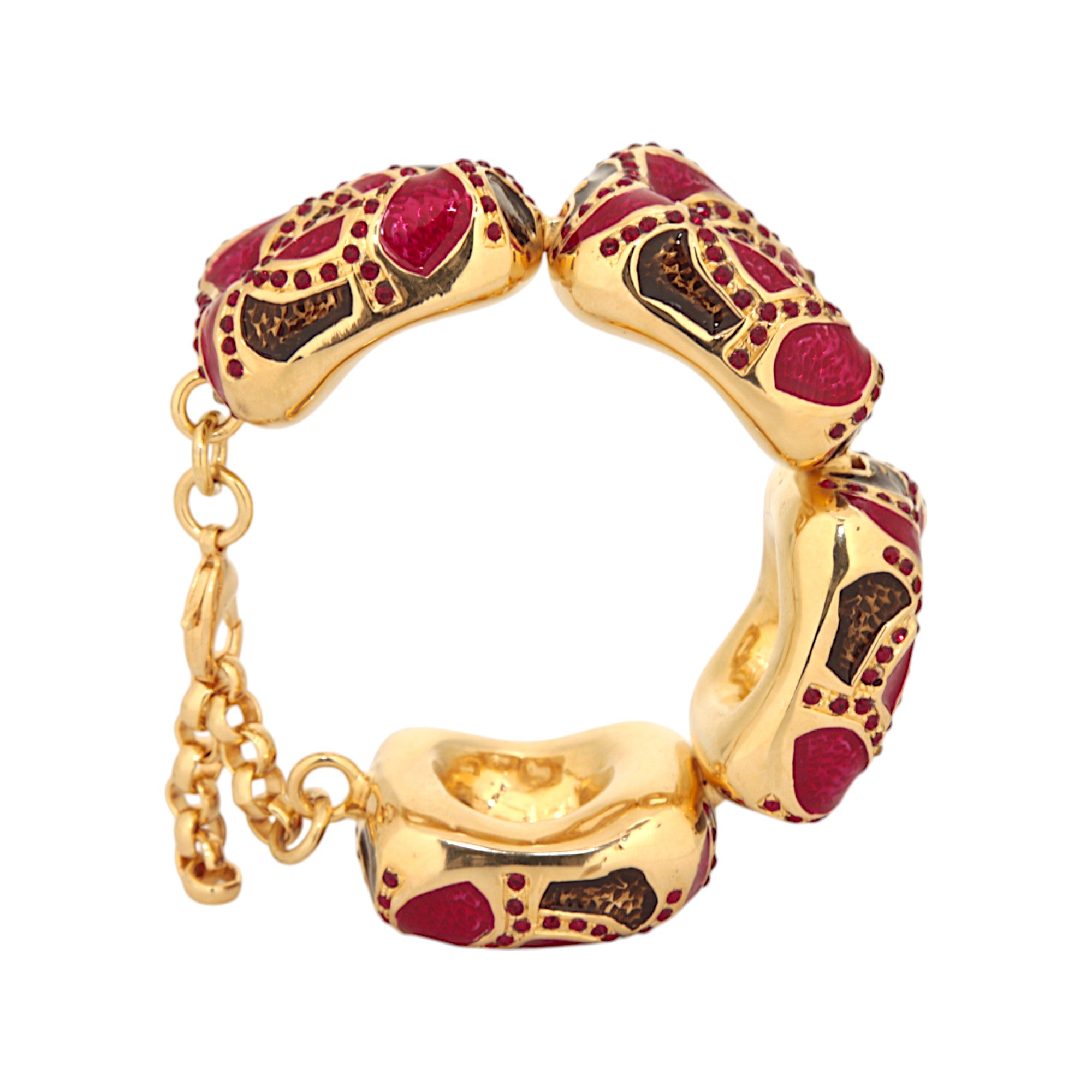 BRACCIALE MOSAICO BORDEAUX ROSSO