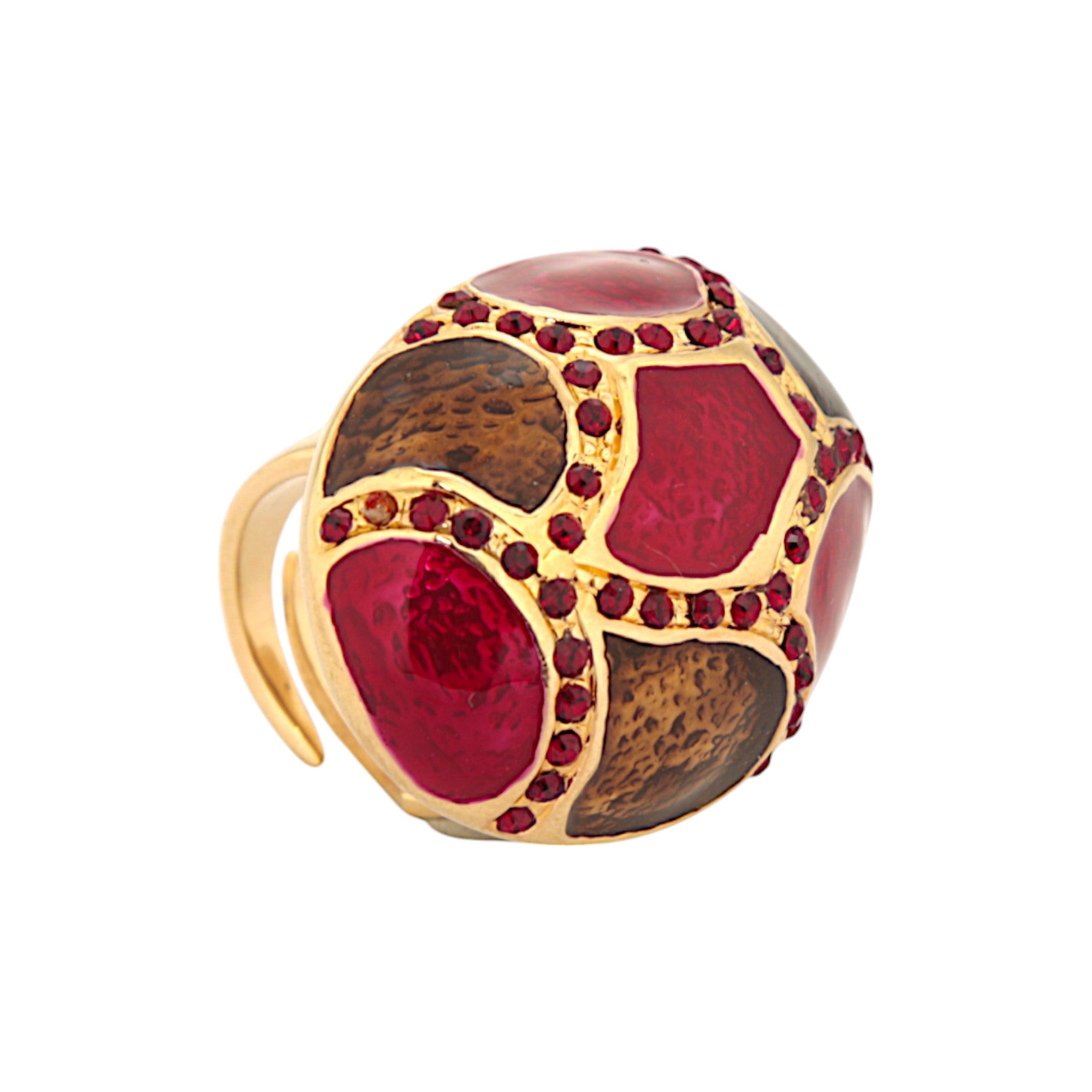ANELLO MOSAICO BORDEAUX ROSSO