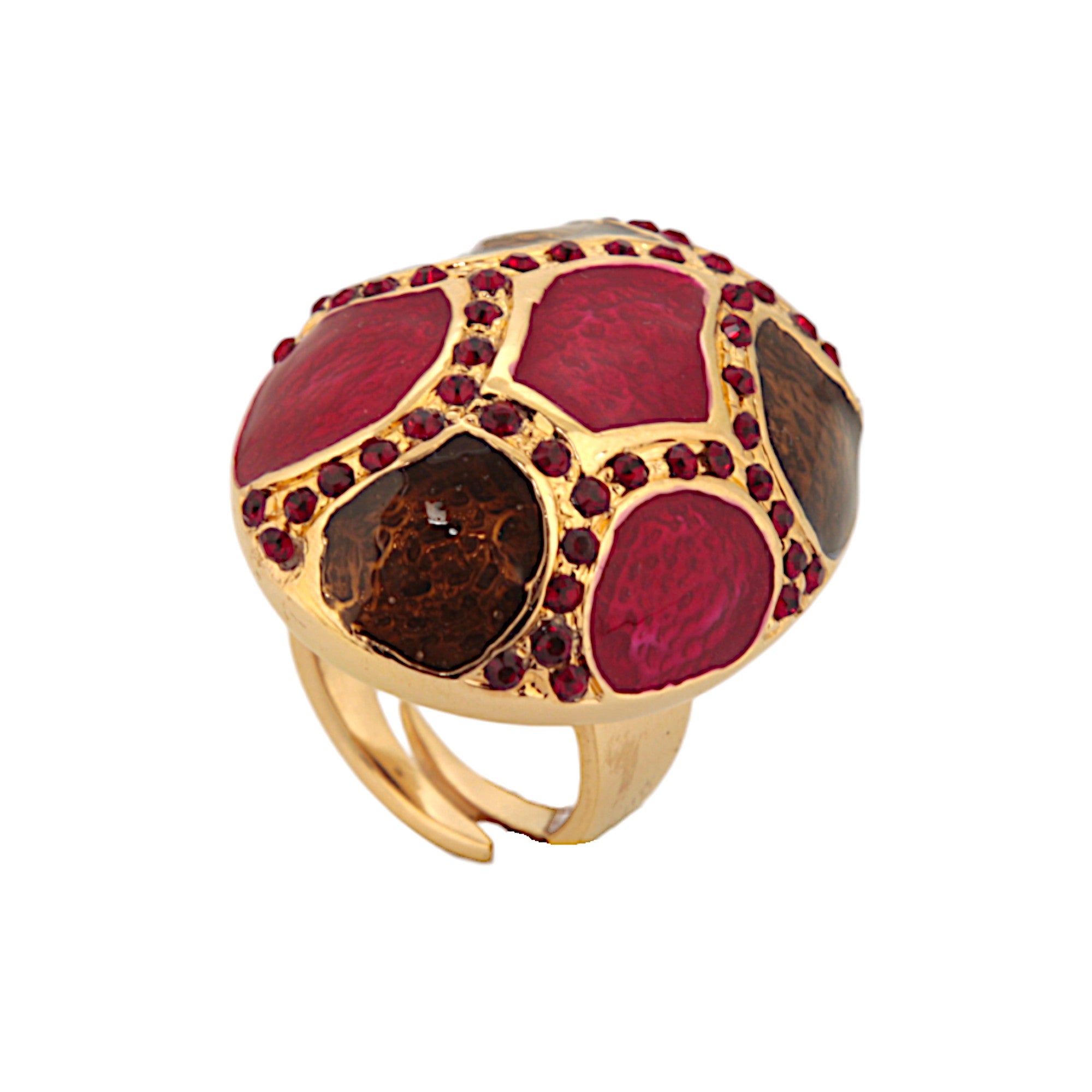 ANELLO MOSAICO BORDEAUX ROSSO