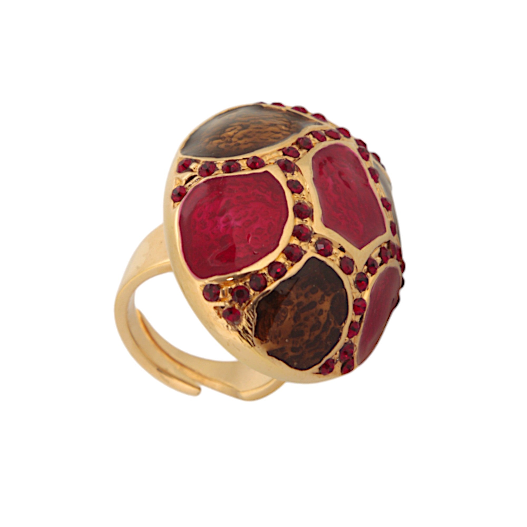 ANELLO MOSAICO BORDEAUX ROSSO