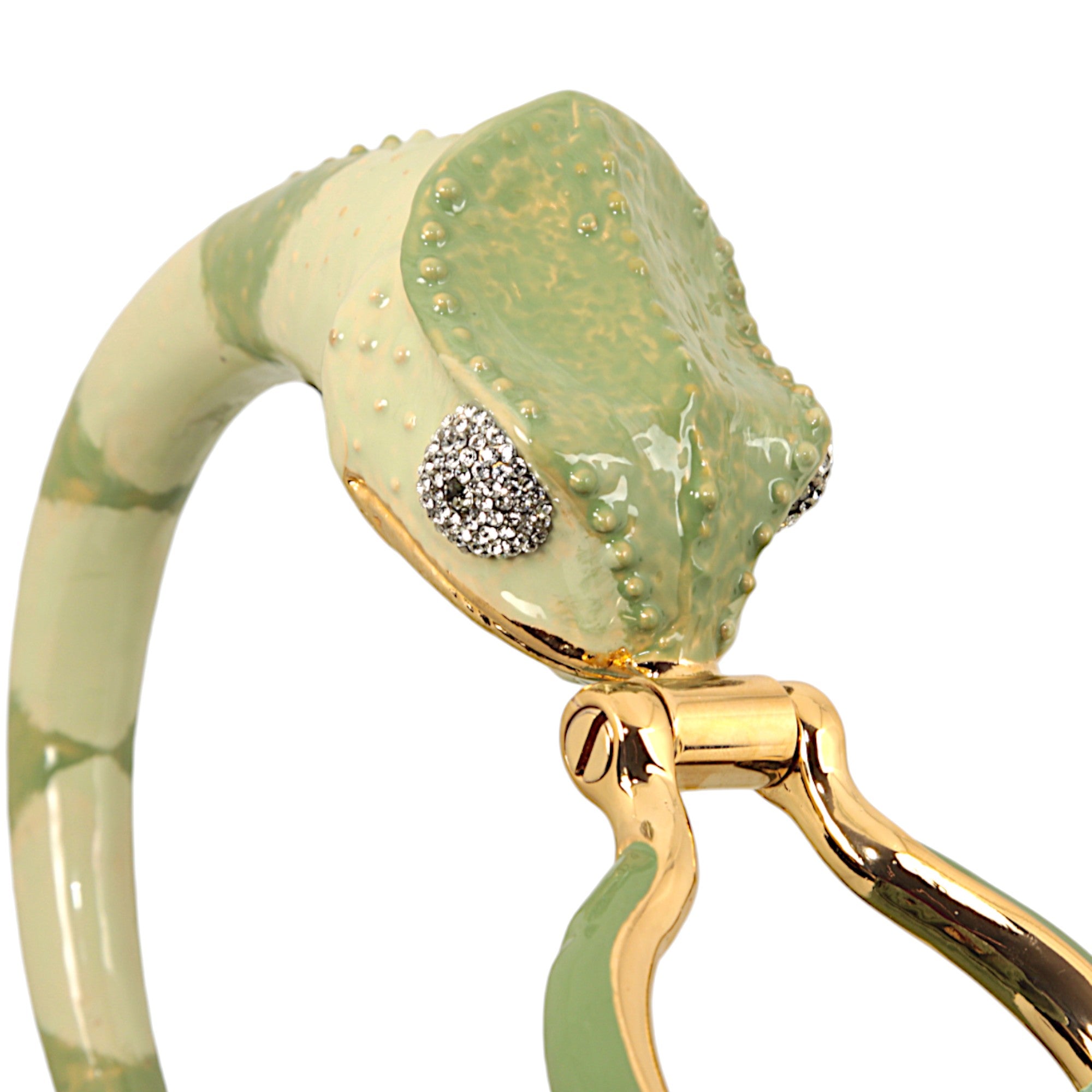 CHAMELEON SMALL BAG WITH GREEN PRINTED LEATHER