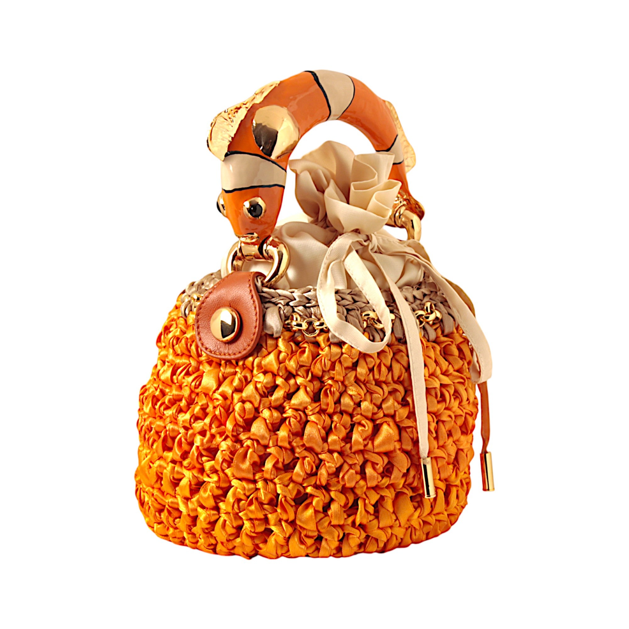 Bucket with Handle Ornated with Clownfish Made in Italy