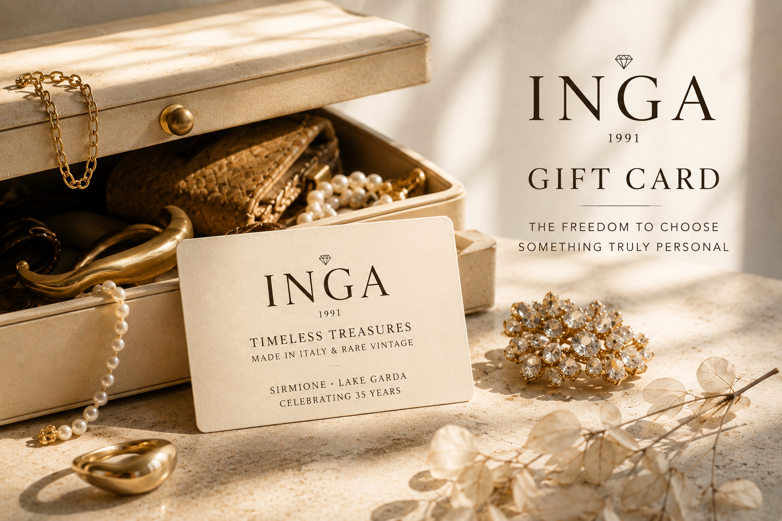 INGA Gift Card for online and boutique shopping in Sirmione, Lake Garda