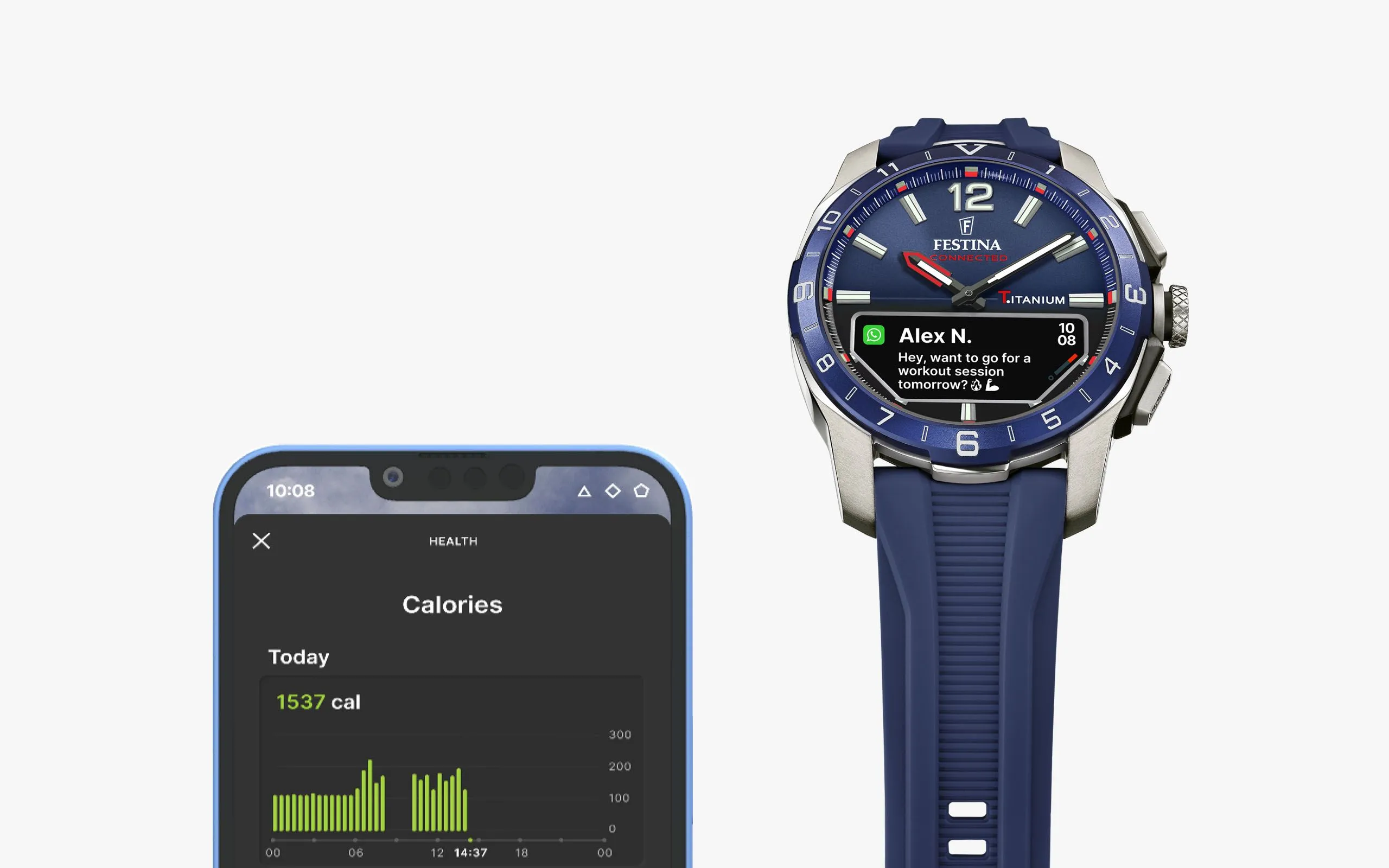 Orologio CONNECTED F23000/4 in titanio cinturino silicone nero