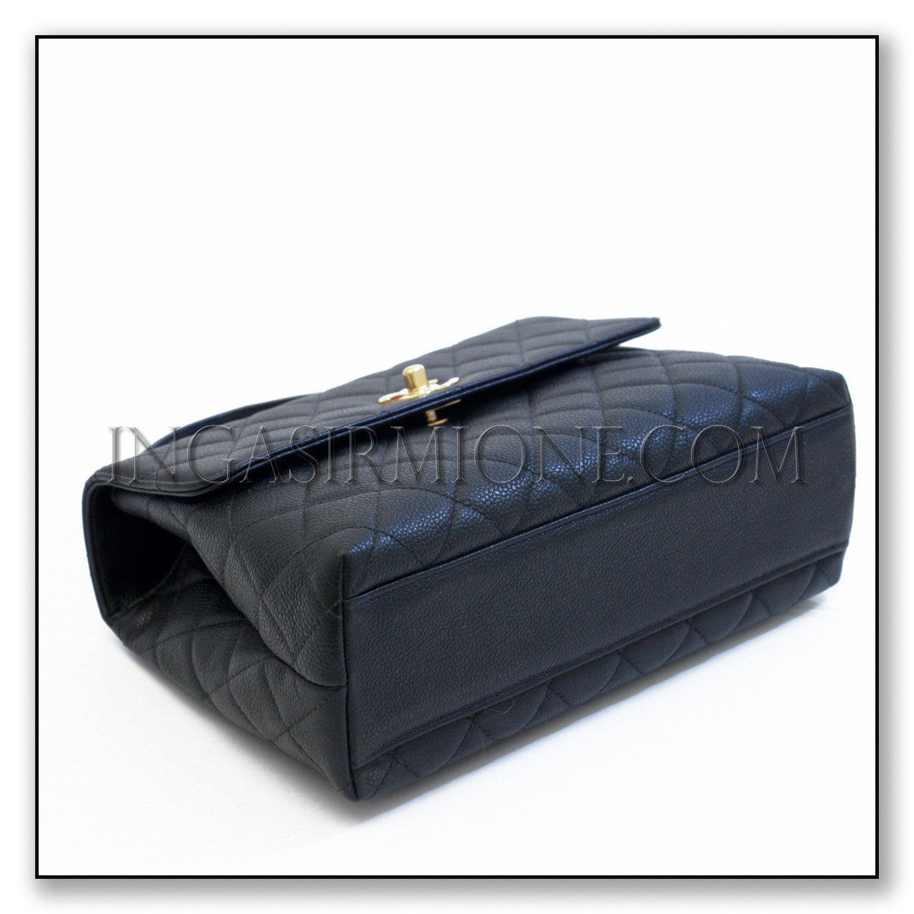 CHANEL Mini black caviar