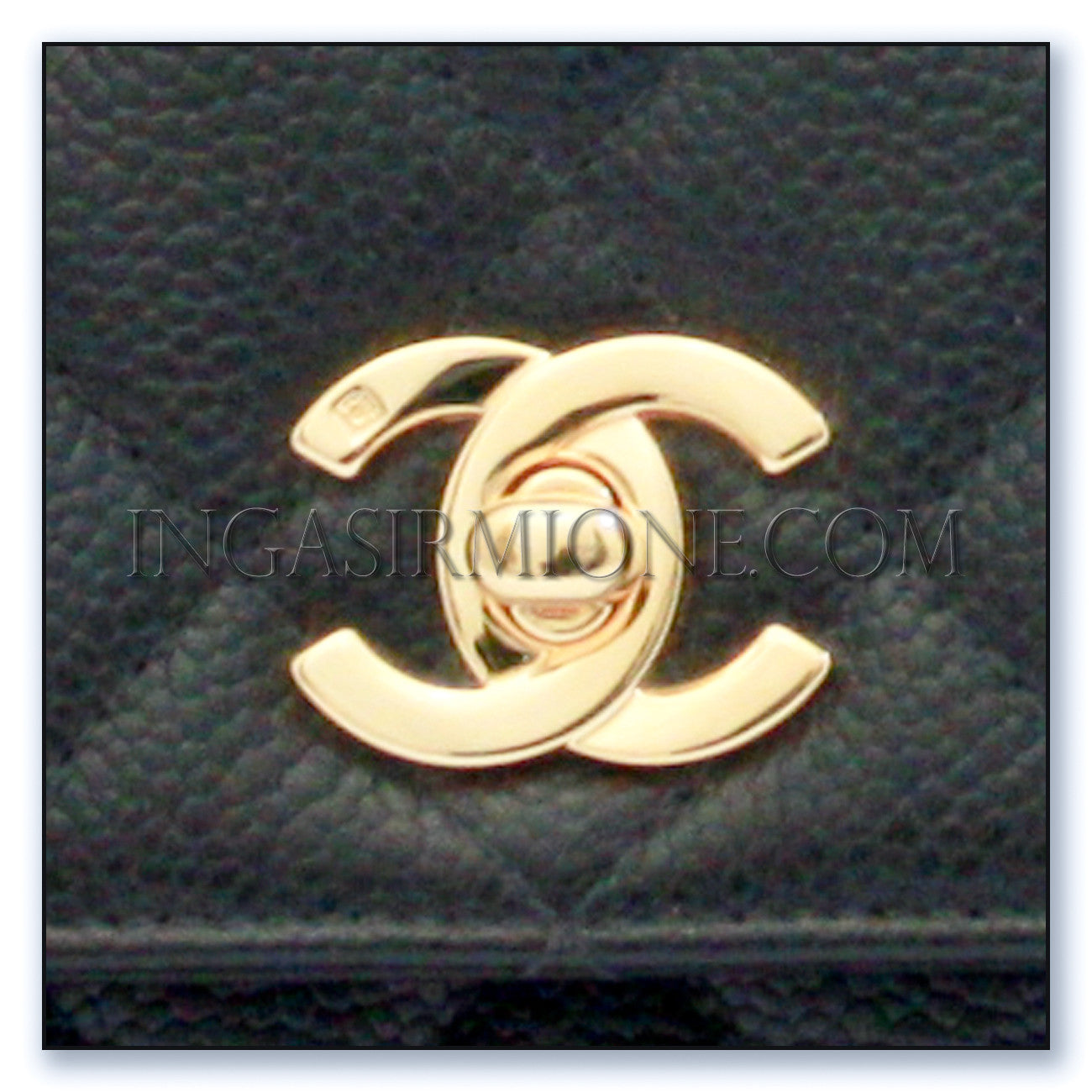 CHANEL Mini black caviar