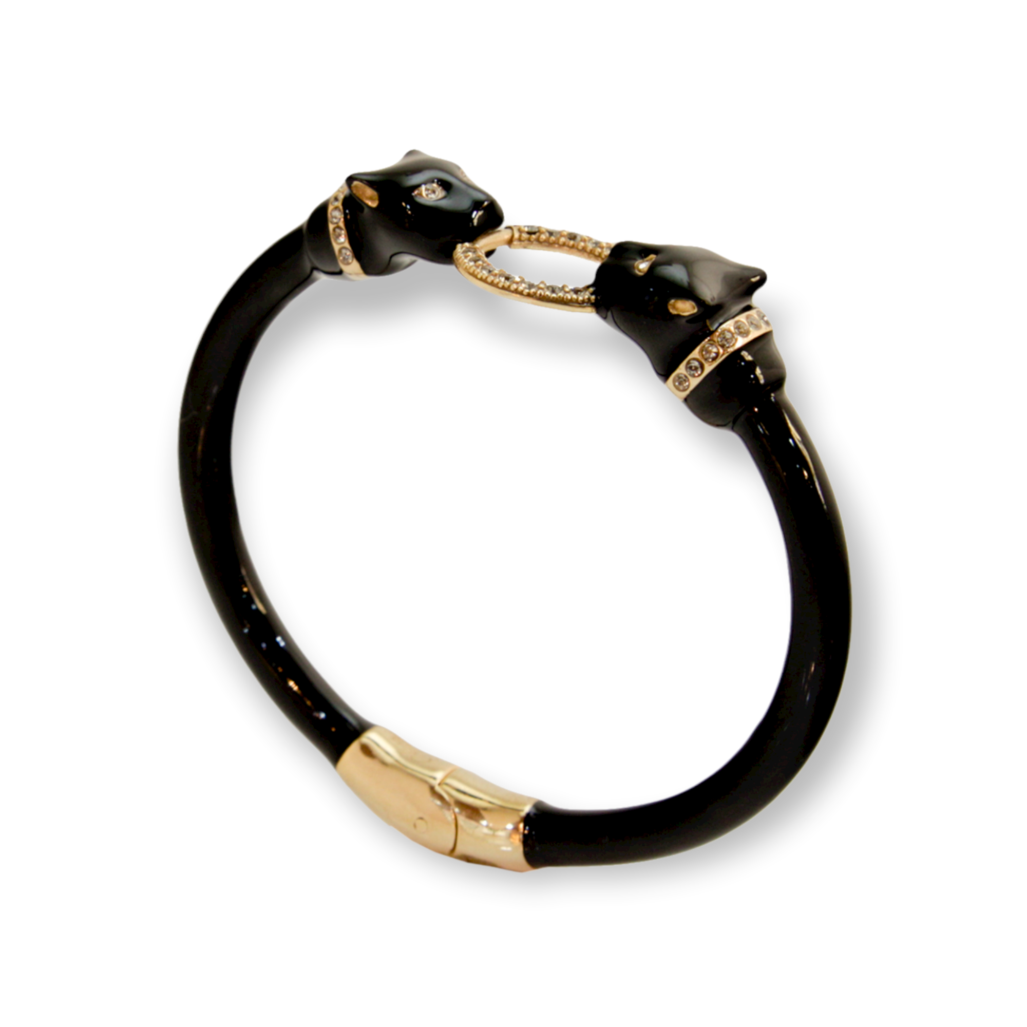 BLACK PANTHER BRACELET MICRO WITH CRYSTALS RING