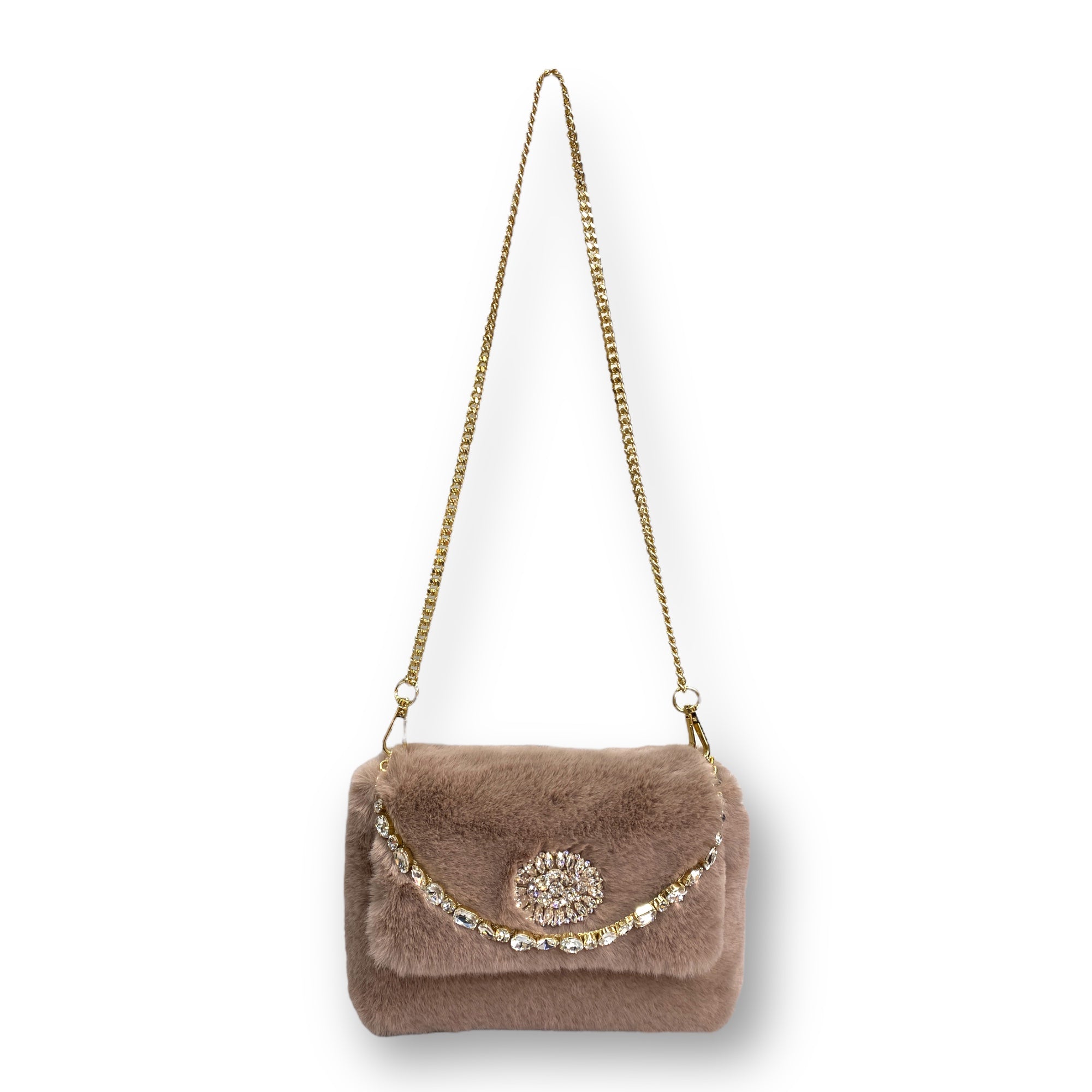 Bolso Victoria de piel sintética color rosa nude