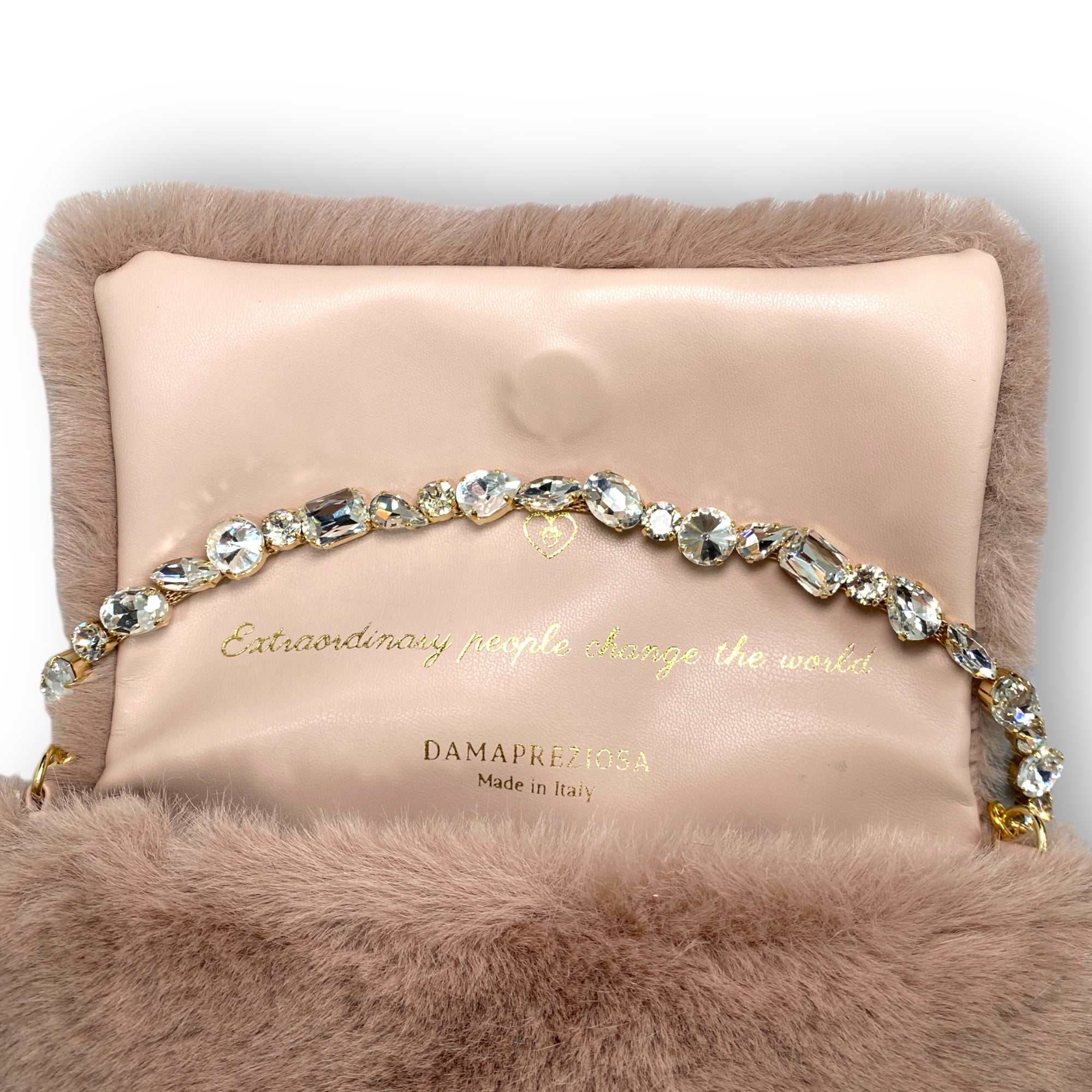 Bolso Victoria de piel sintética color rosa nude