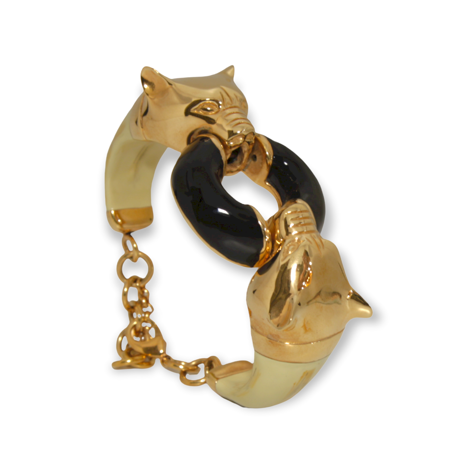 Gold panther head deals bracelet