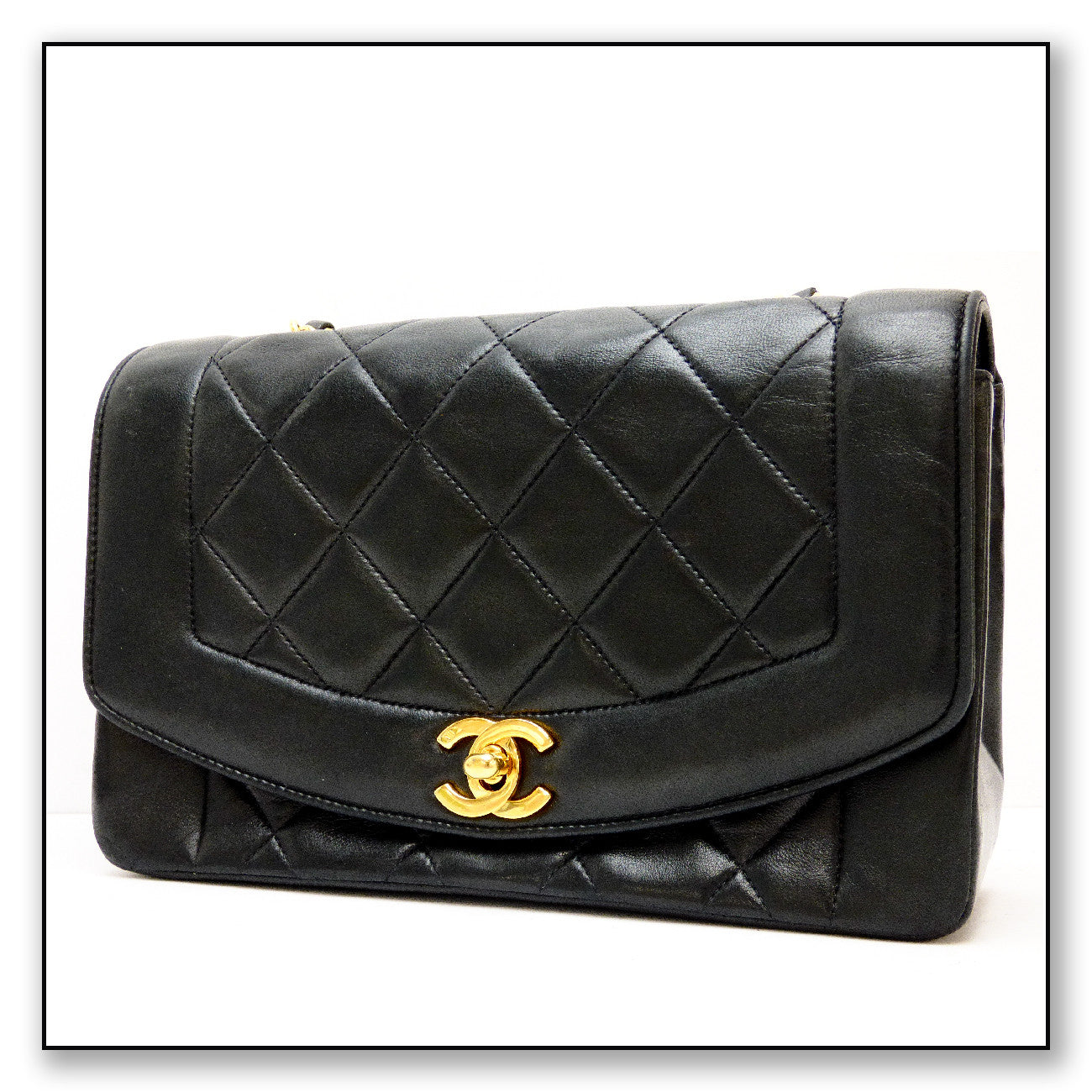 Borsa a tracolla vintage Chanel con patta trapuntata