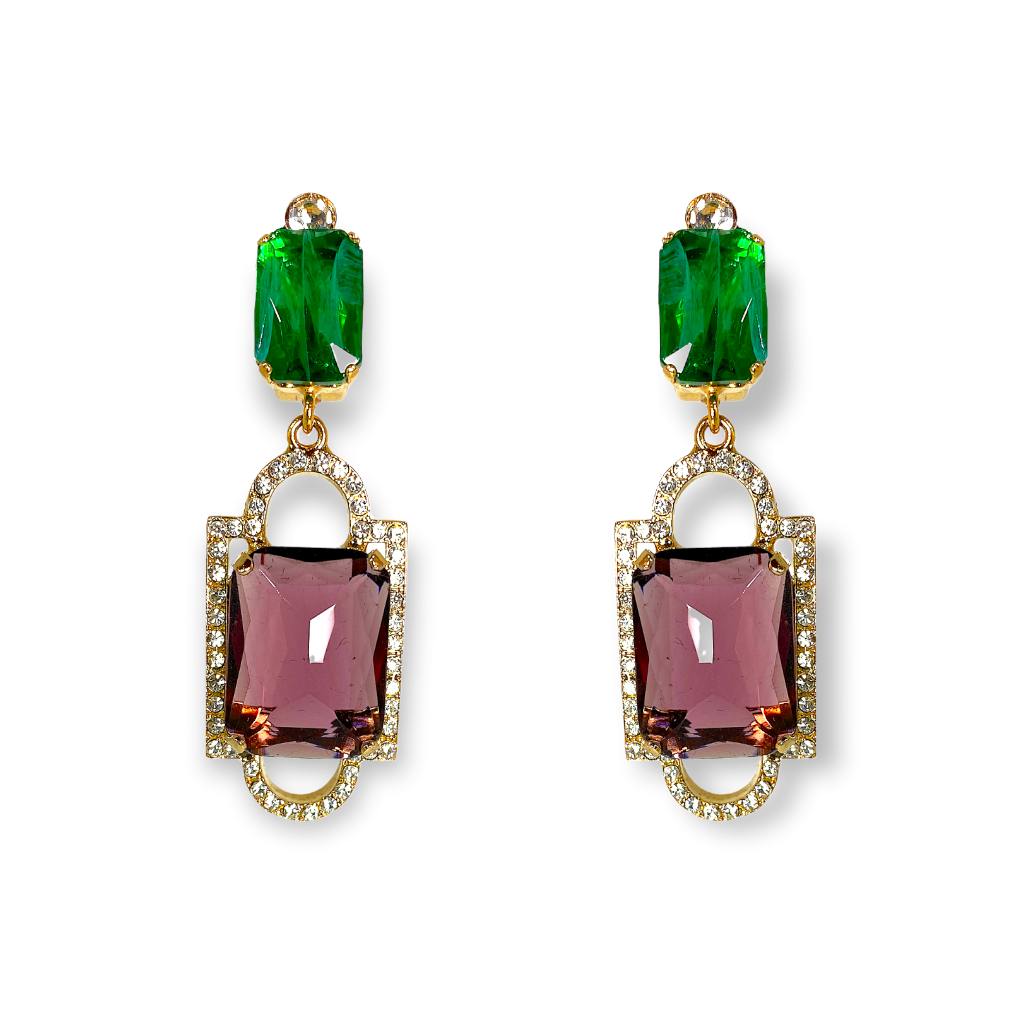 Carlo Zini Precious Swarovski® crystals inspires the unique design of this extraordinary earrings