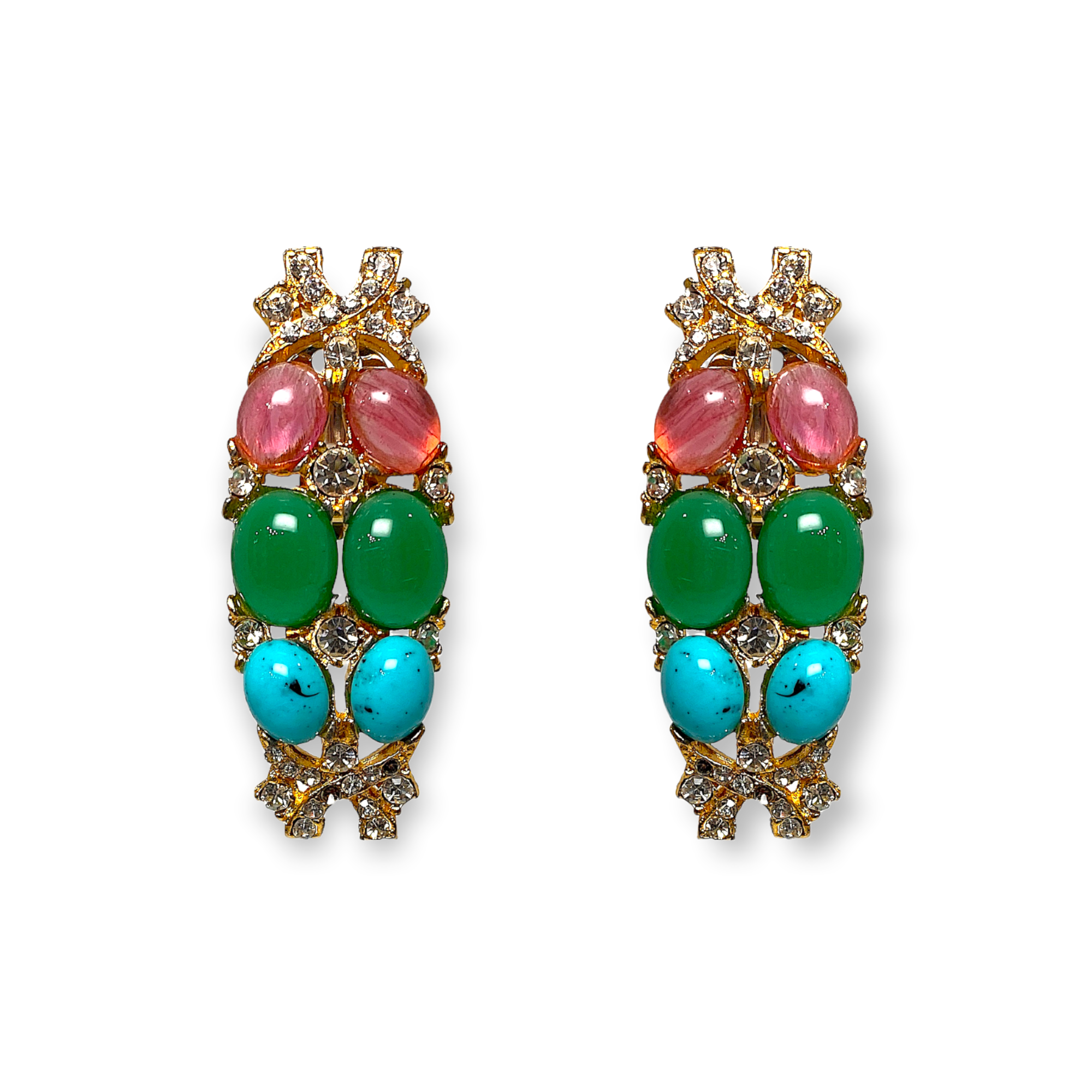 Carlo Zini Precious Swarovski® crystals inspires the unique design of this extraordinary earrings