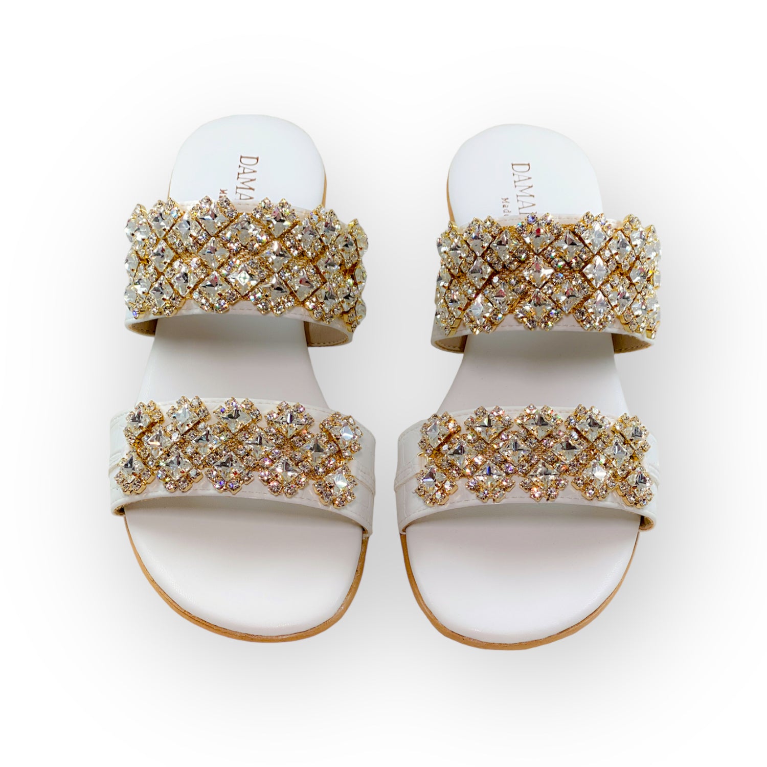 Mules de tacón blanco Eleonora