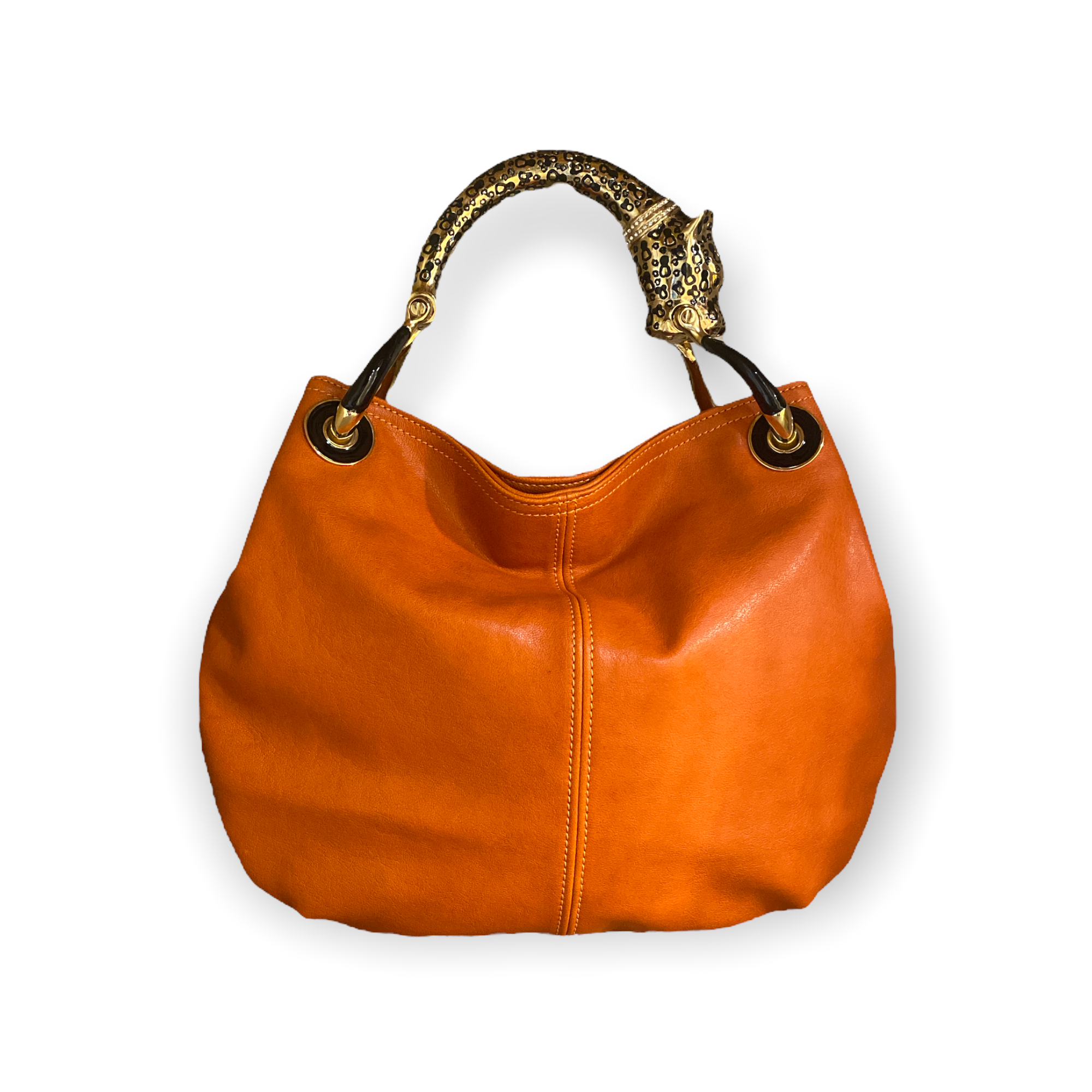 BORSA PICCOLA JAGUAR IN PELLE NAPPA ARANCIONE