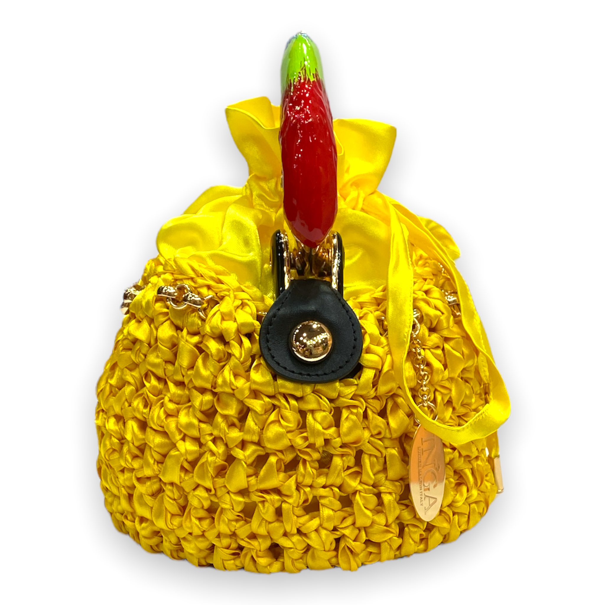 Bucket with Handle Ornated with Parrot Made in Italy