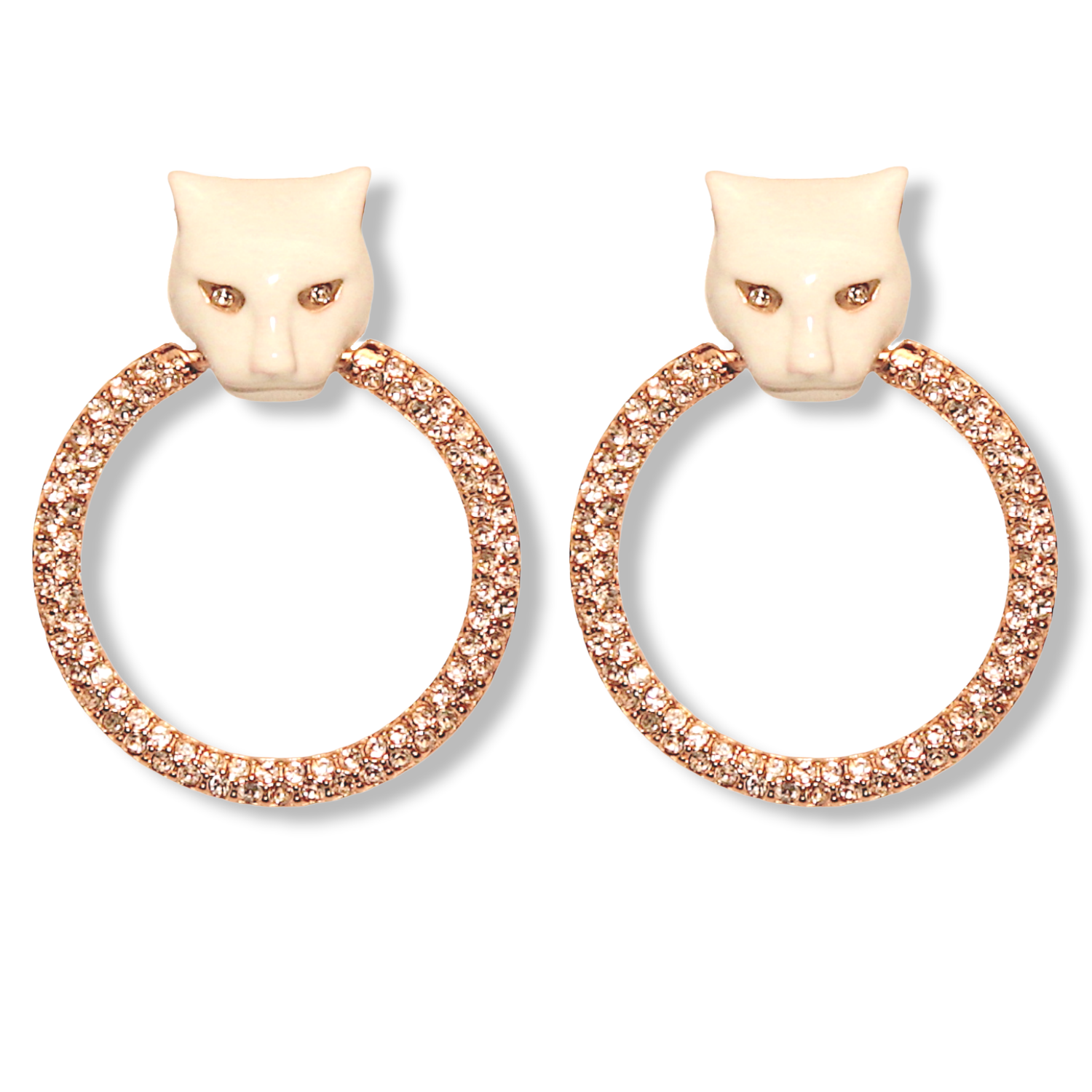 ORECCHINI PANTERA BIANCA MAXY