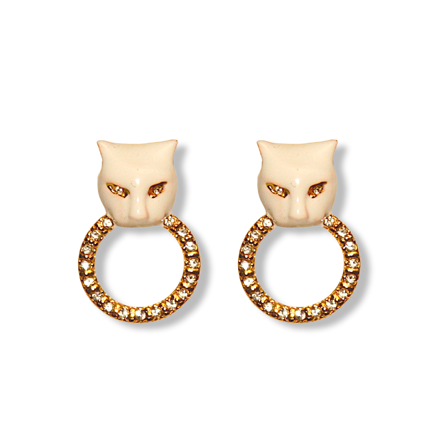 ORECCHINI MICRO PANTERA BIANCA