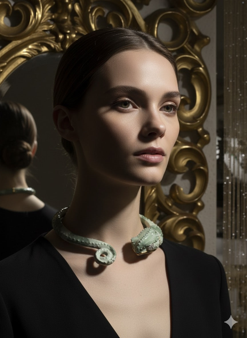 NECKLACE CHAMELEON WHIT CRYSTALS