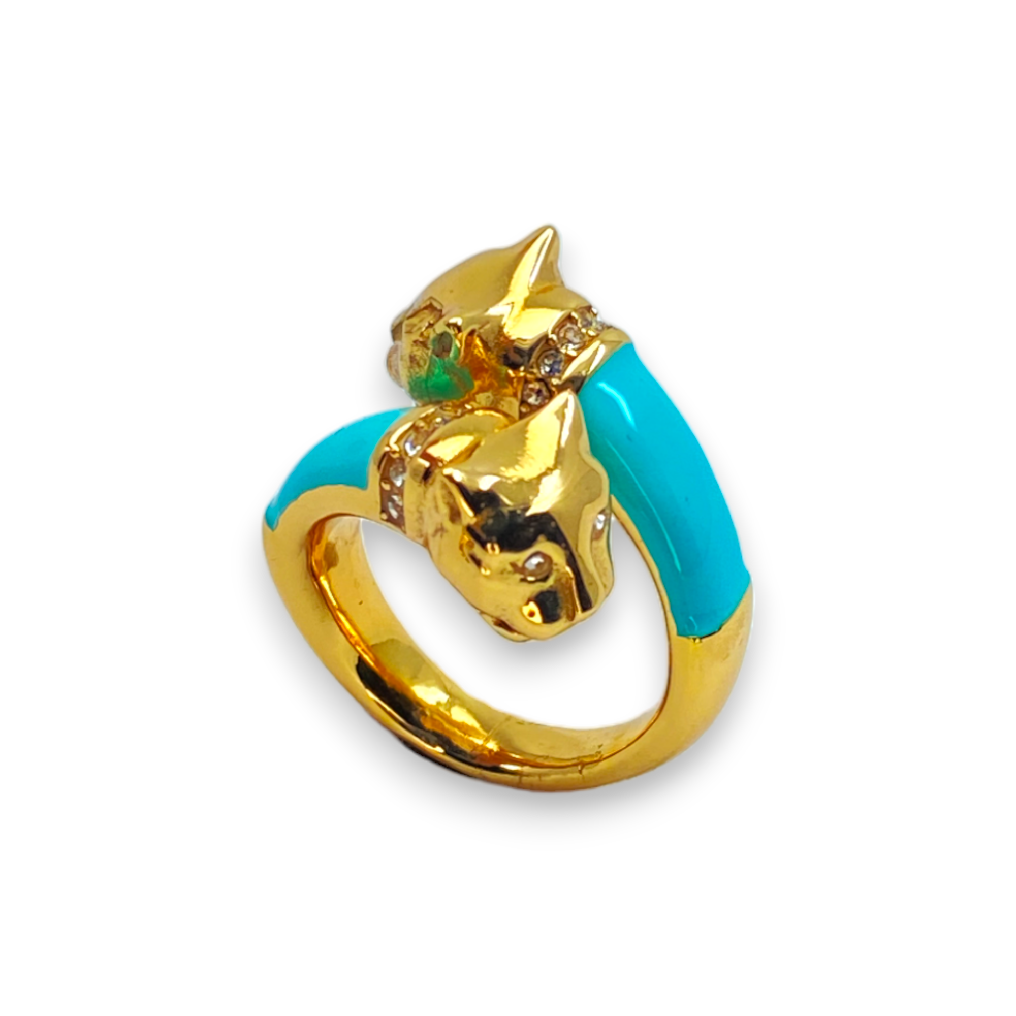 PANTHER RING CONTRARIE' TURQUOISE