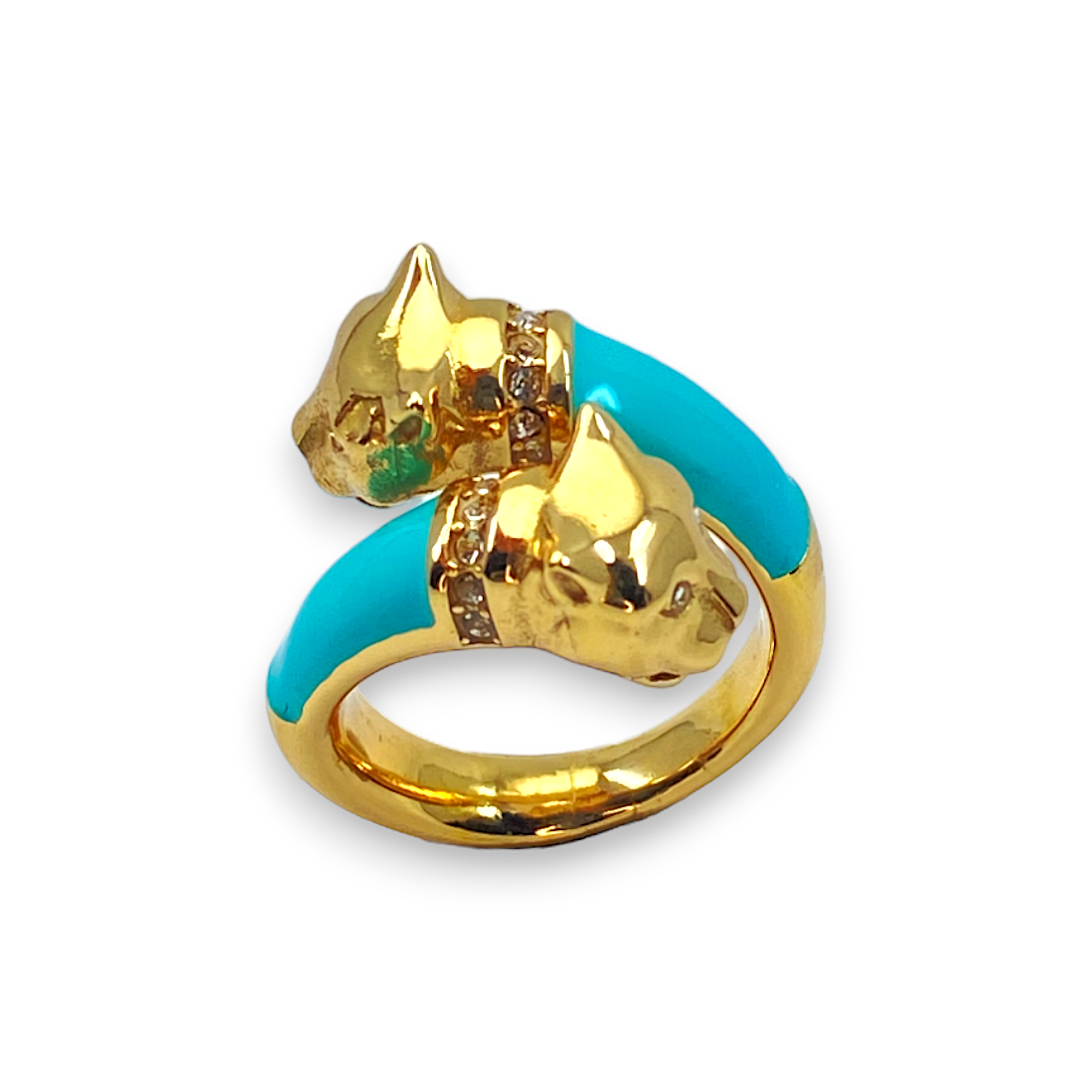 PANTHER RING CONTRARIE' TURQUOISE