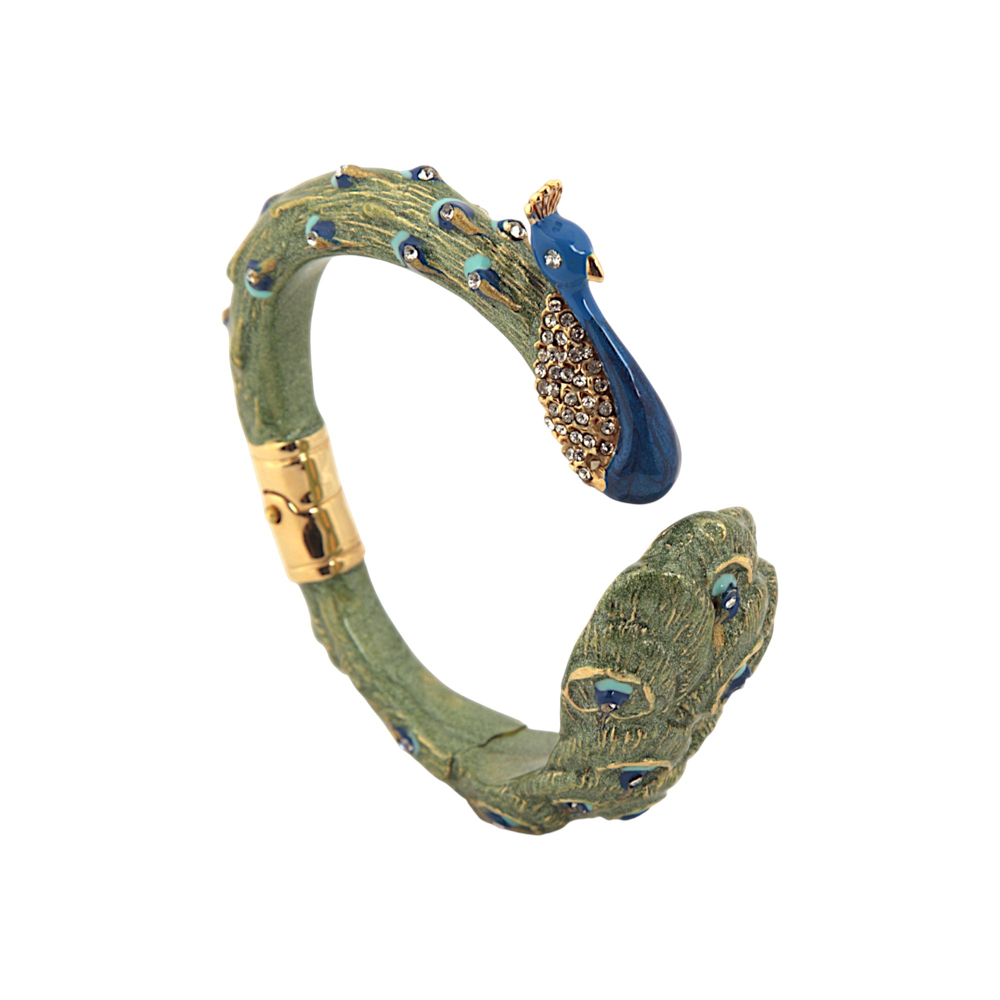 BRACELET PEACOCK WHIT CRYSTALS