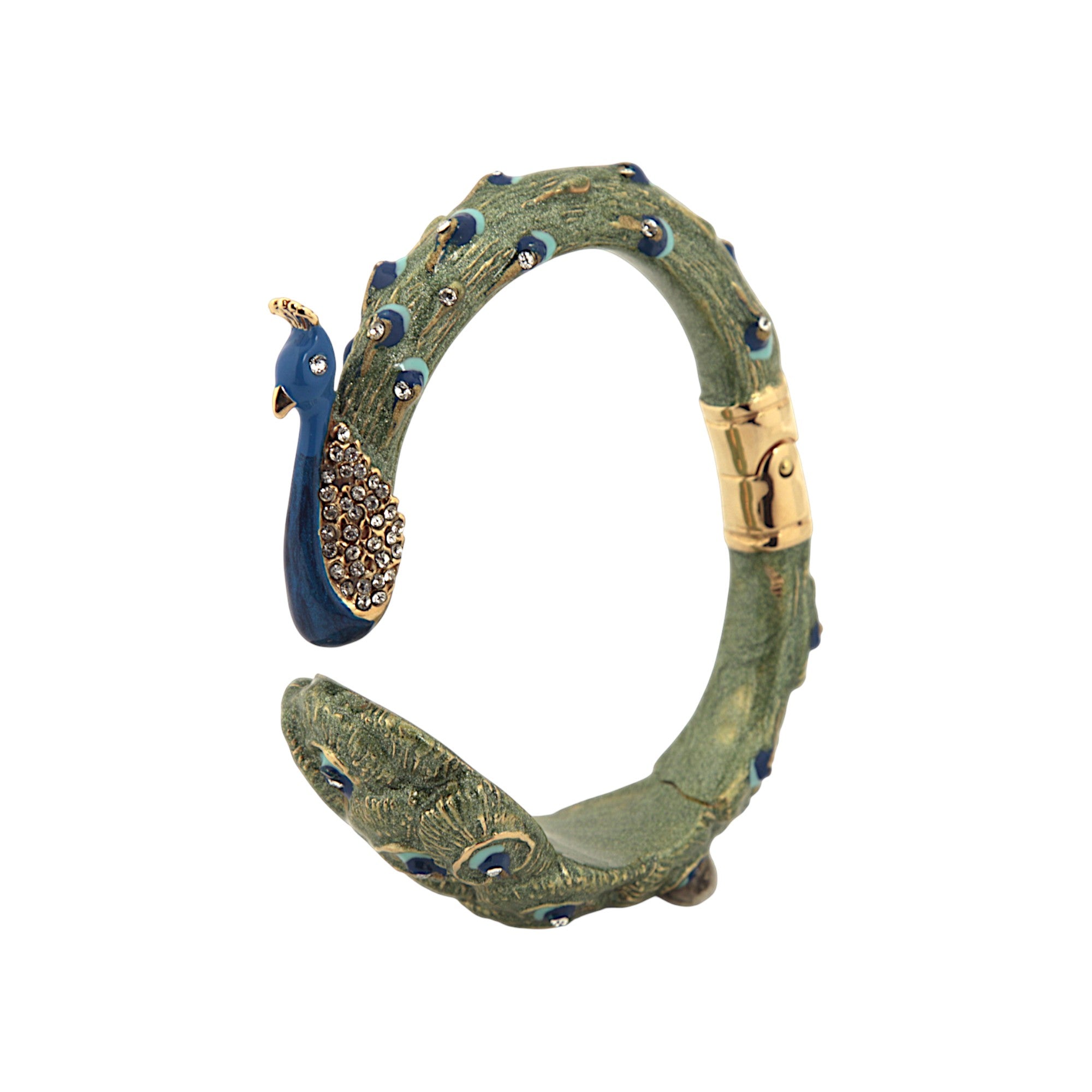 BRACELET PEACOCK WHIT CRYSTALS