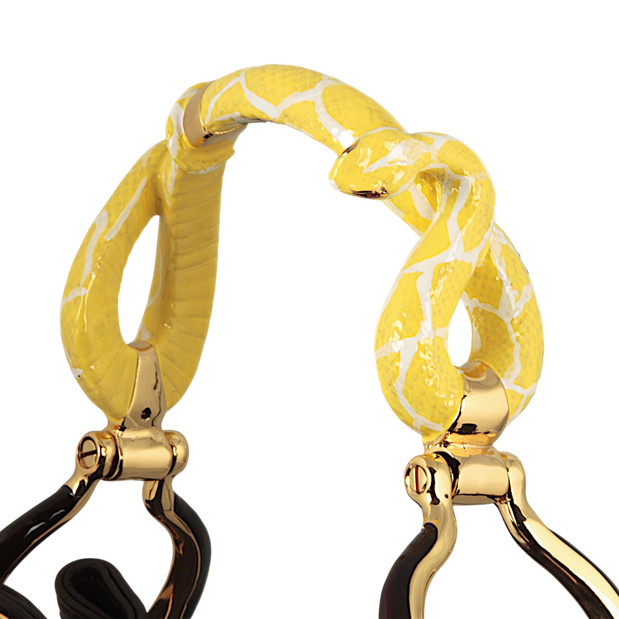 (PRE ORDEN) BOLSO PEQUEÑO SERPIENTE AMARILLO CON PIEL ESTAMPADA COCODRILO