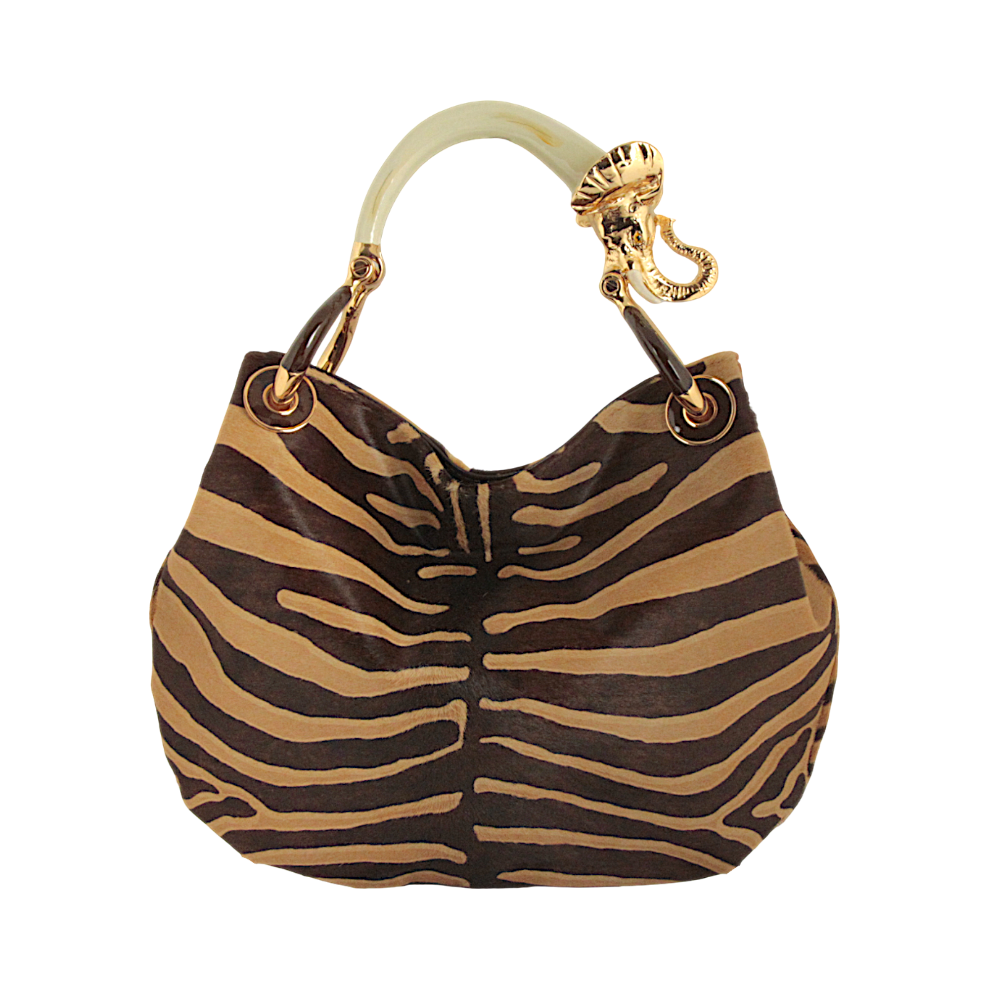 BORSA A MANO PICCOLA ELEPHANT IN PELLE EFFETTO CAVALLINO