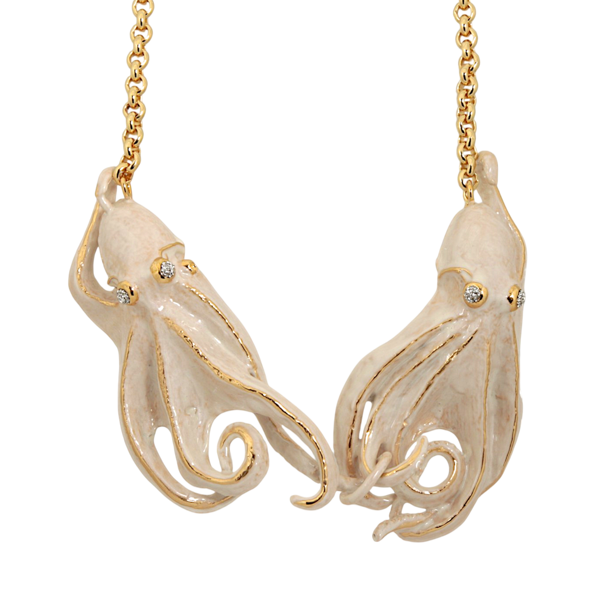 Octopus Statement Necklace Gold Plated | INGA Sirmione Summer Collection