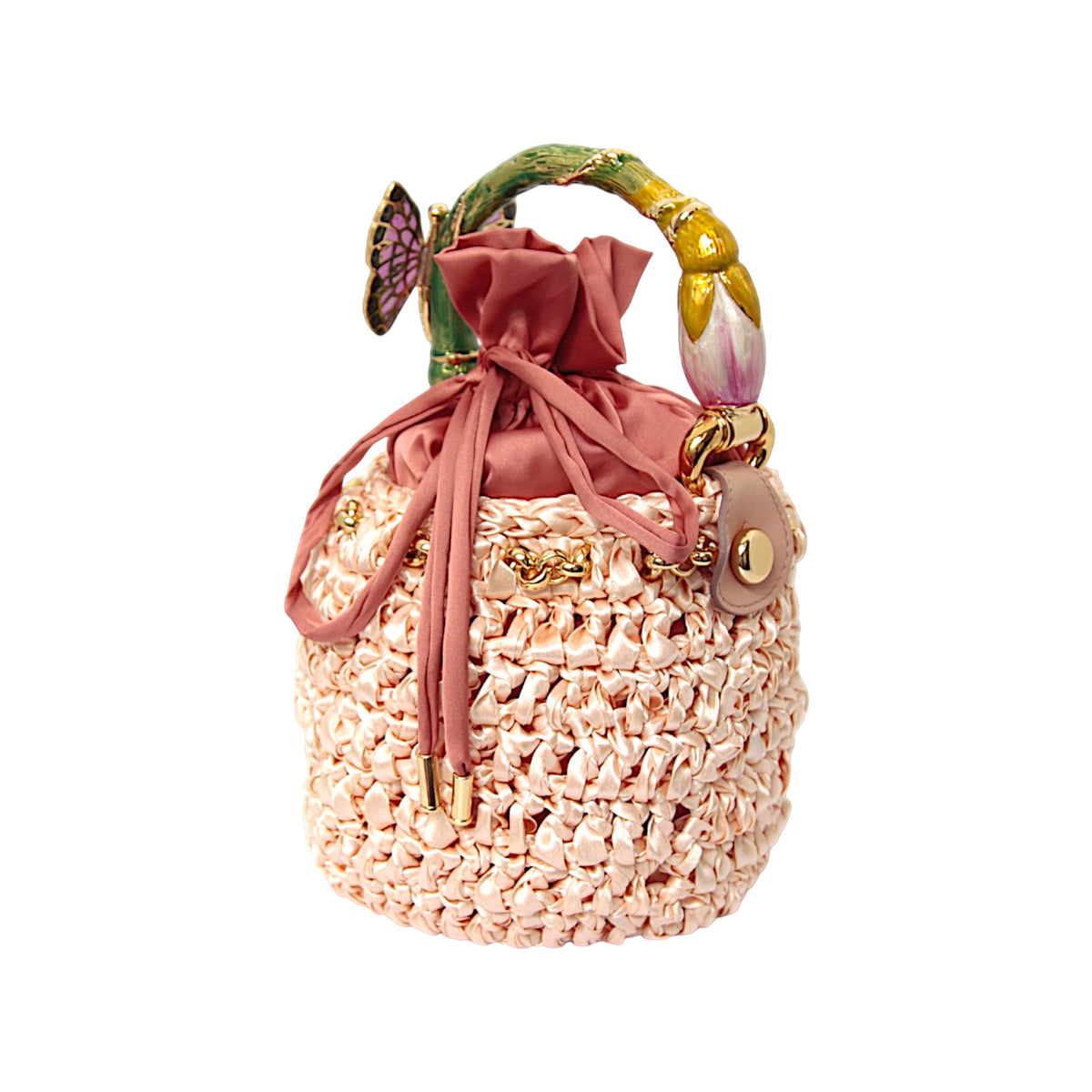 Butterfly Bucket Bag – Blush Pink