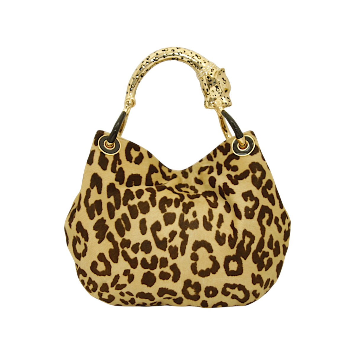 JAGUAR  WITH JAGUAR-PRINT PONY HAIR SMALL HANDBAG