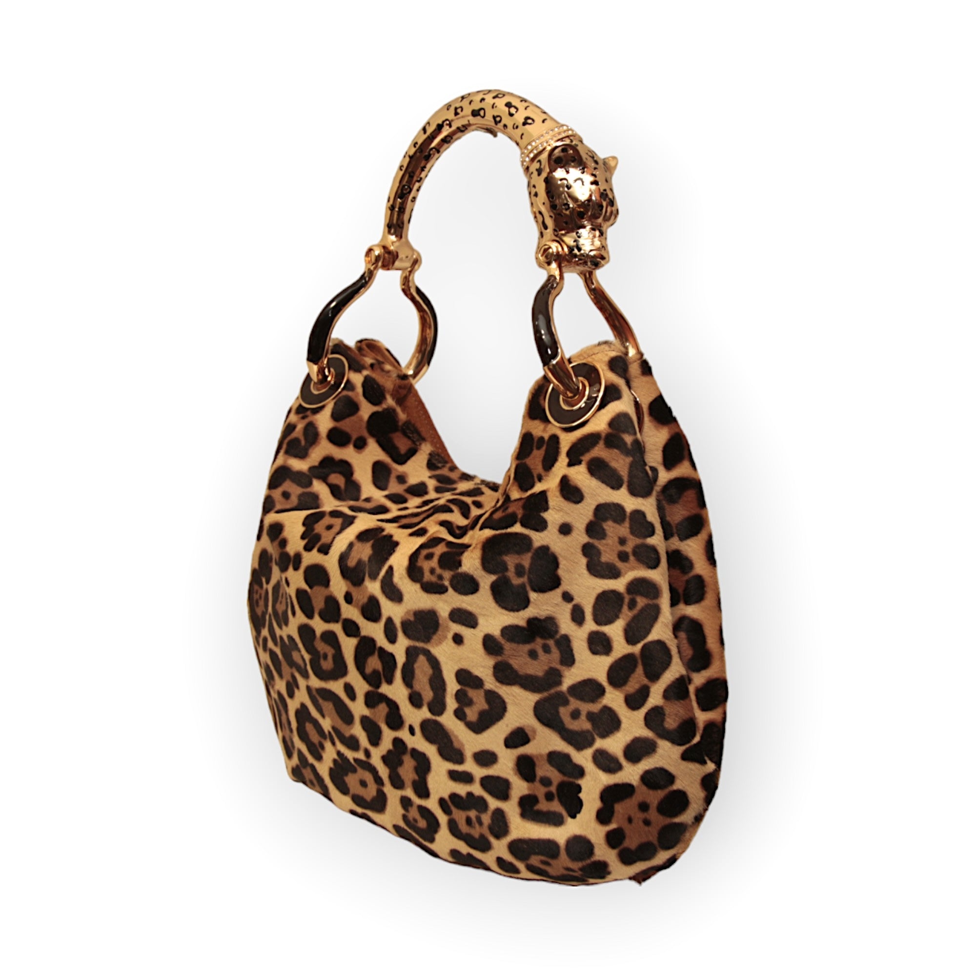 JAGUAR  WITH JAGUAR-PRINT PONY HAIR SMALL HANDBAG