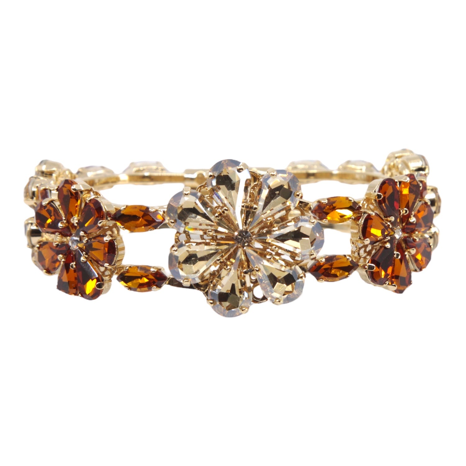 Daisy Bracelet In Amber And Topaz Shades