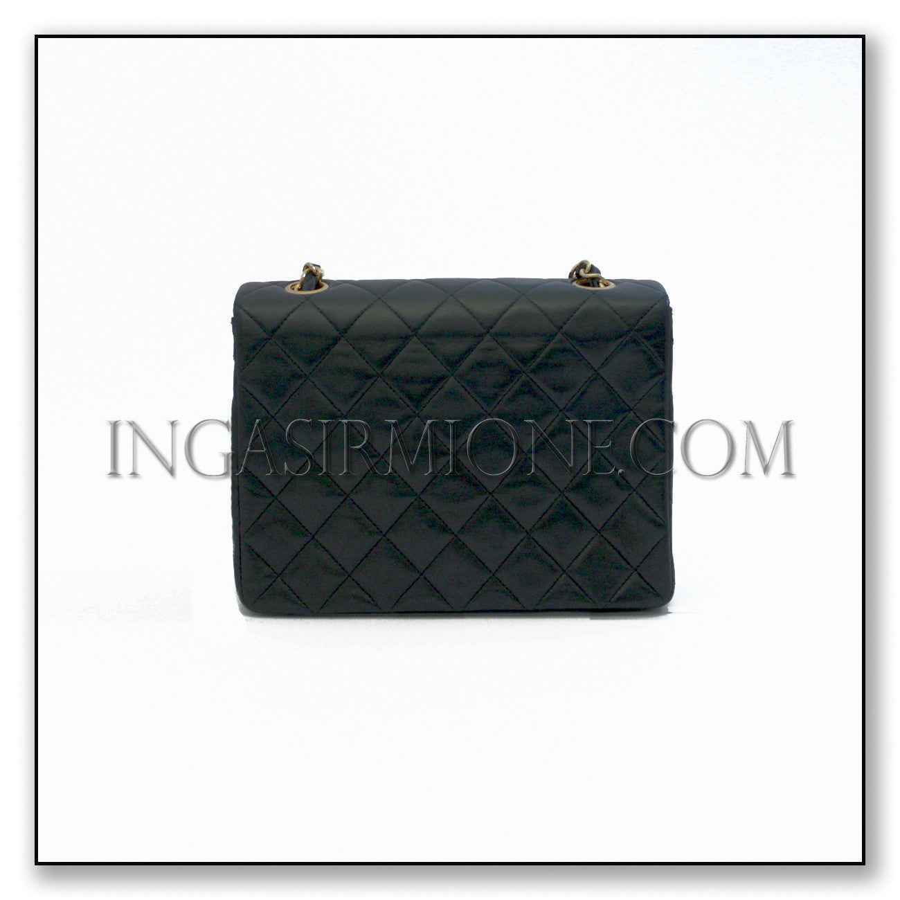 black quilted flap bag