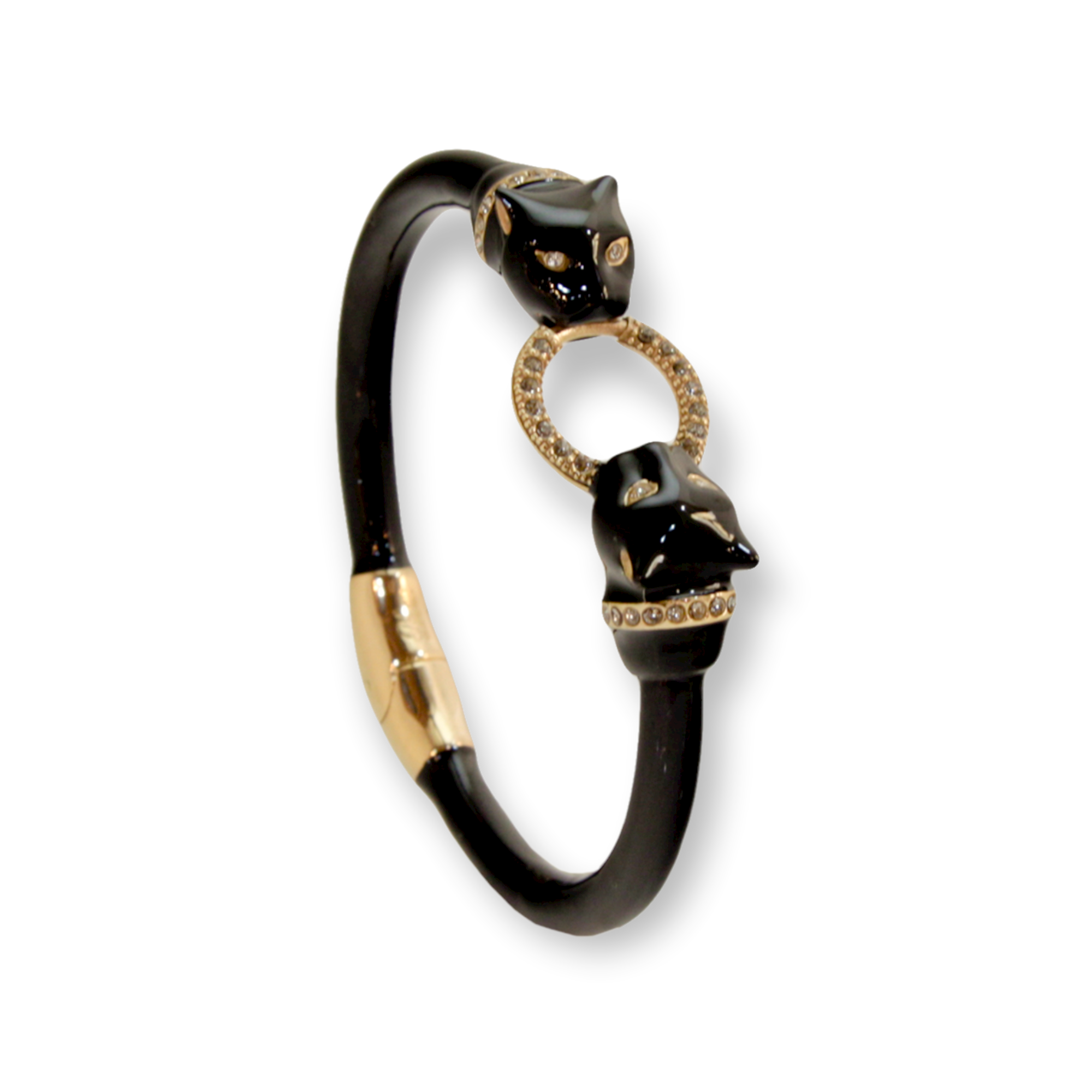 BLACK PANTHER BRACELET MICRO WITH CRYSTALS RING