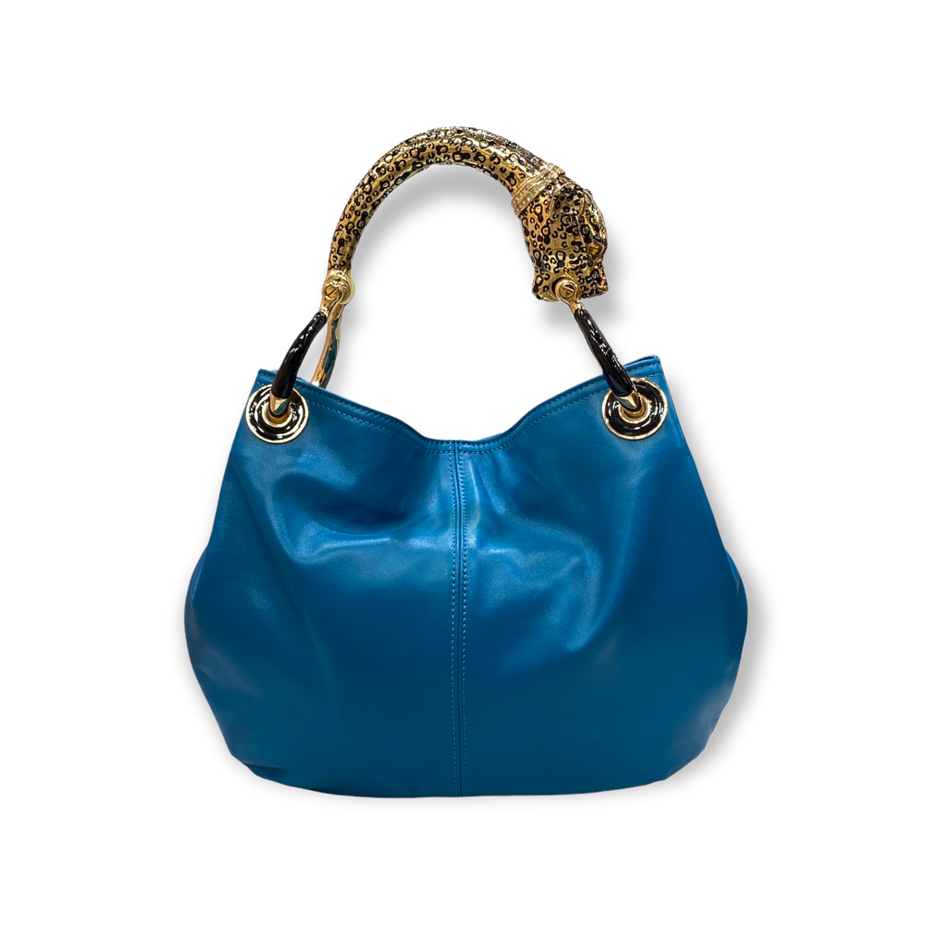 . Precious handbag made in Italy with fine accessories  Creart2 made in polychrome enamels and exclusive hides