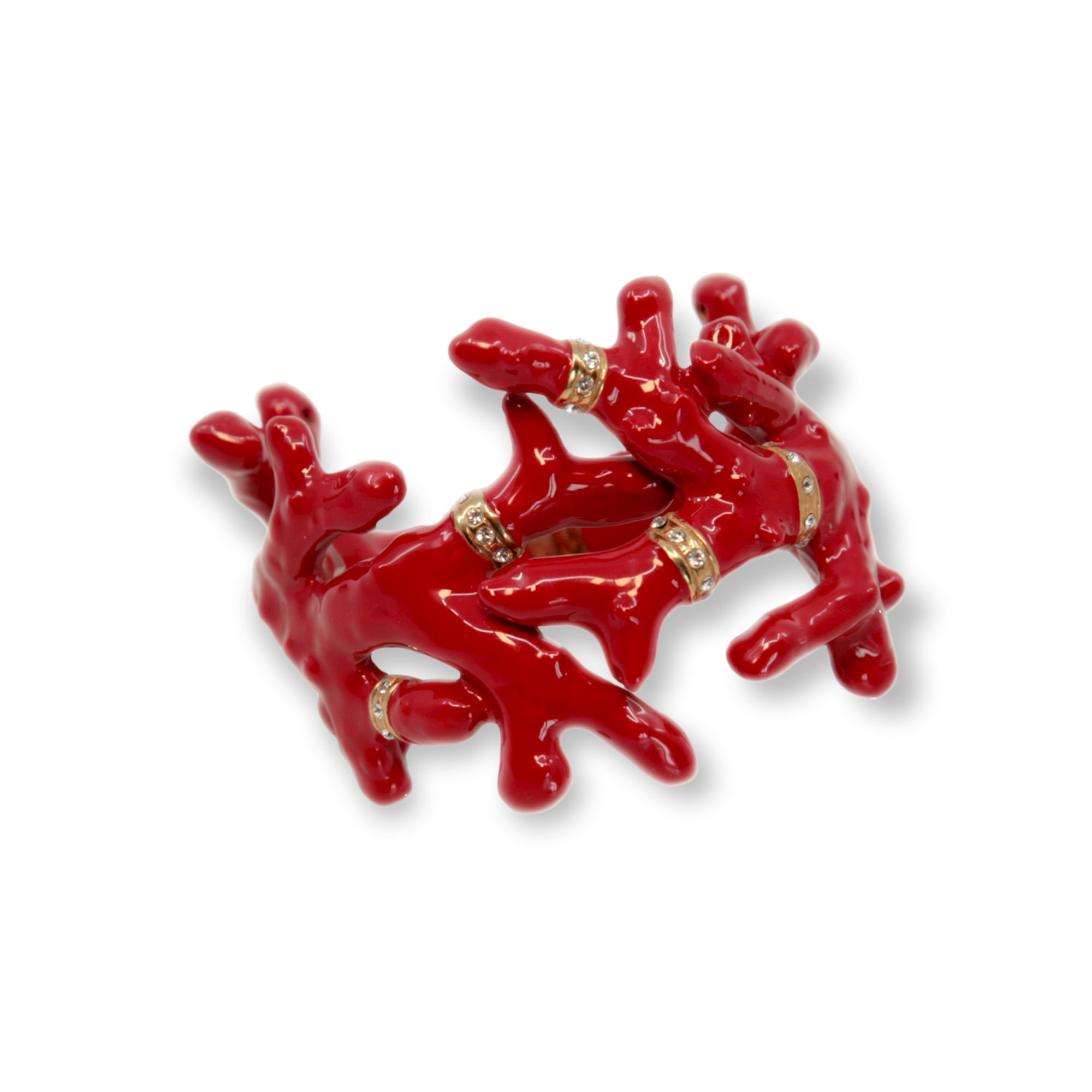 Bracelet coral-shaped red