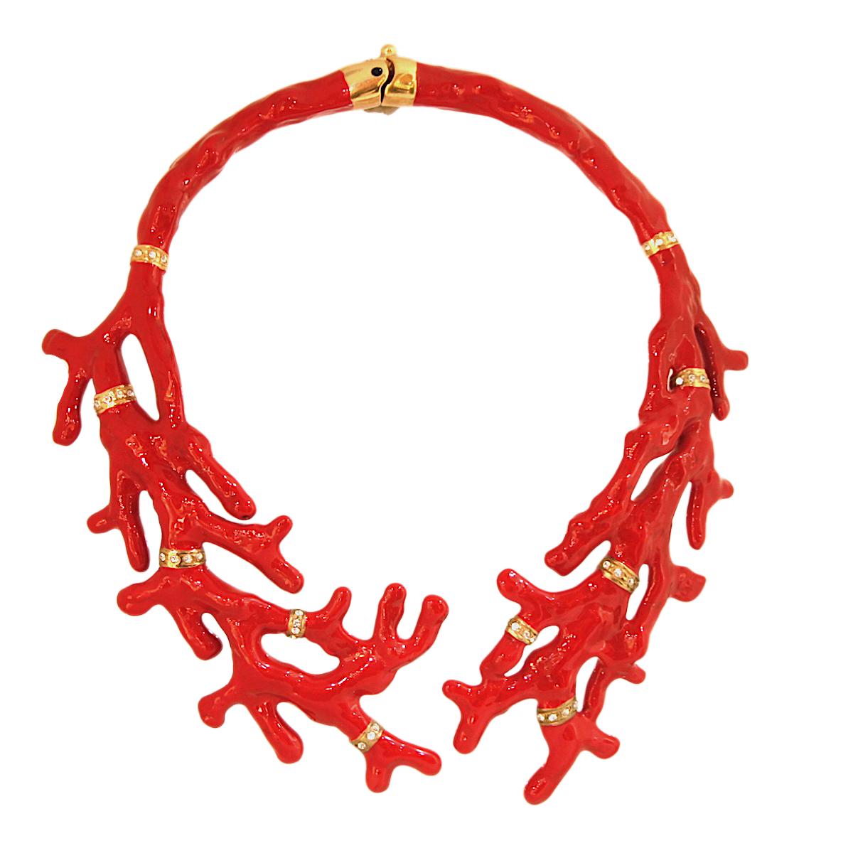 Necklace coral-shaped red