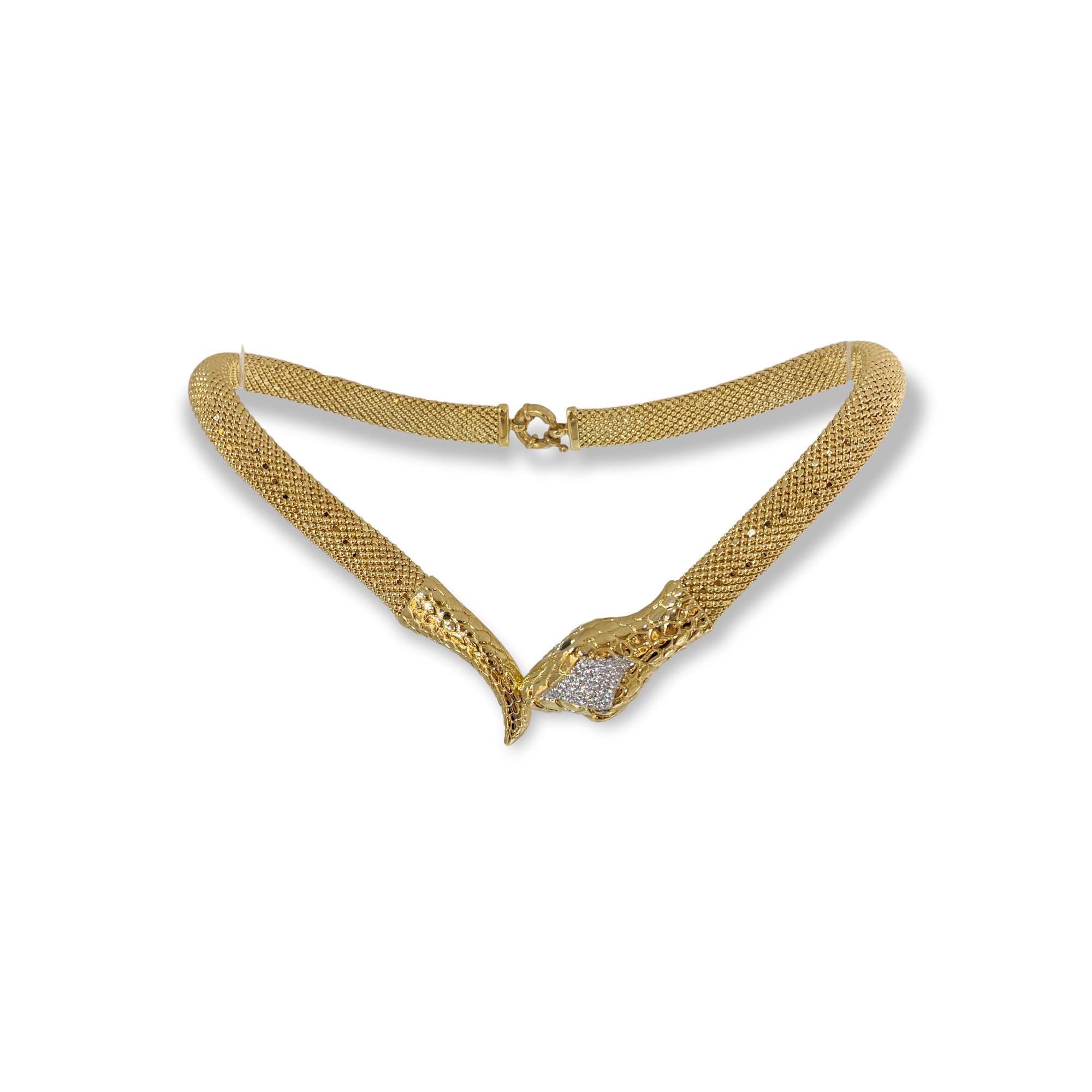 snake gold plated necklace