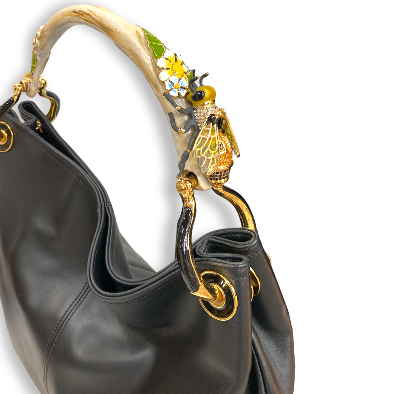 Borsa gucci pelle nera 2025 grande