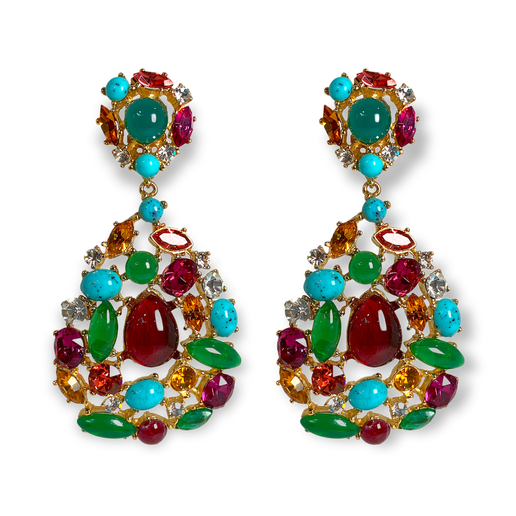 Carlo Zini  Precious Swarovski® crystals inspires the unique design of this extraordinary earrings 